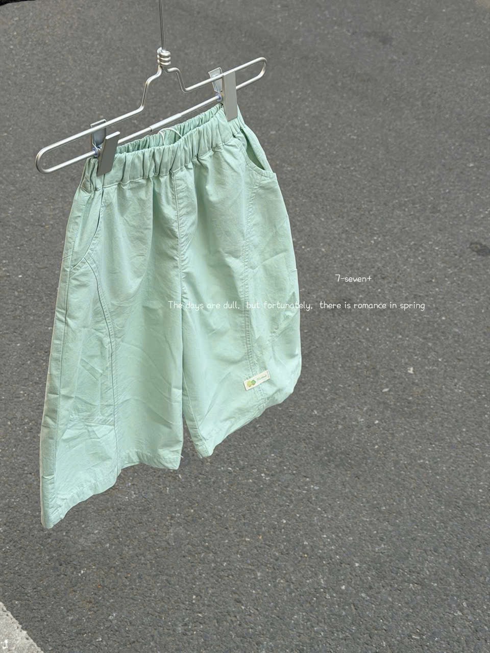 (H92) Quần thô giấy màu xanh mint hãng Seven