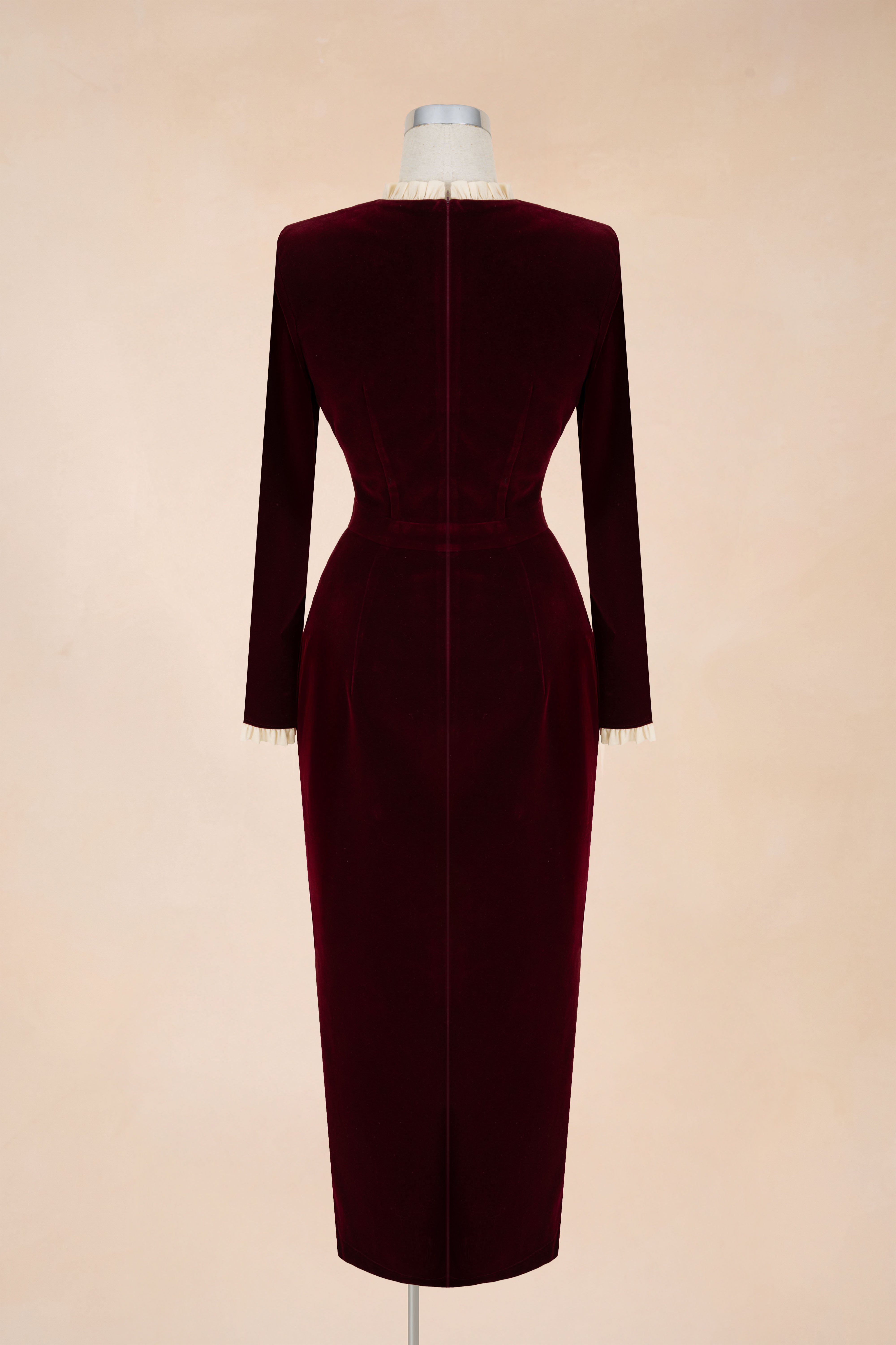 Đầm Bút Chì Cổ Bèo Đính Nơ_thumbnail_2