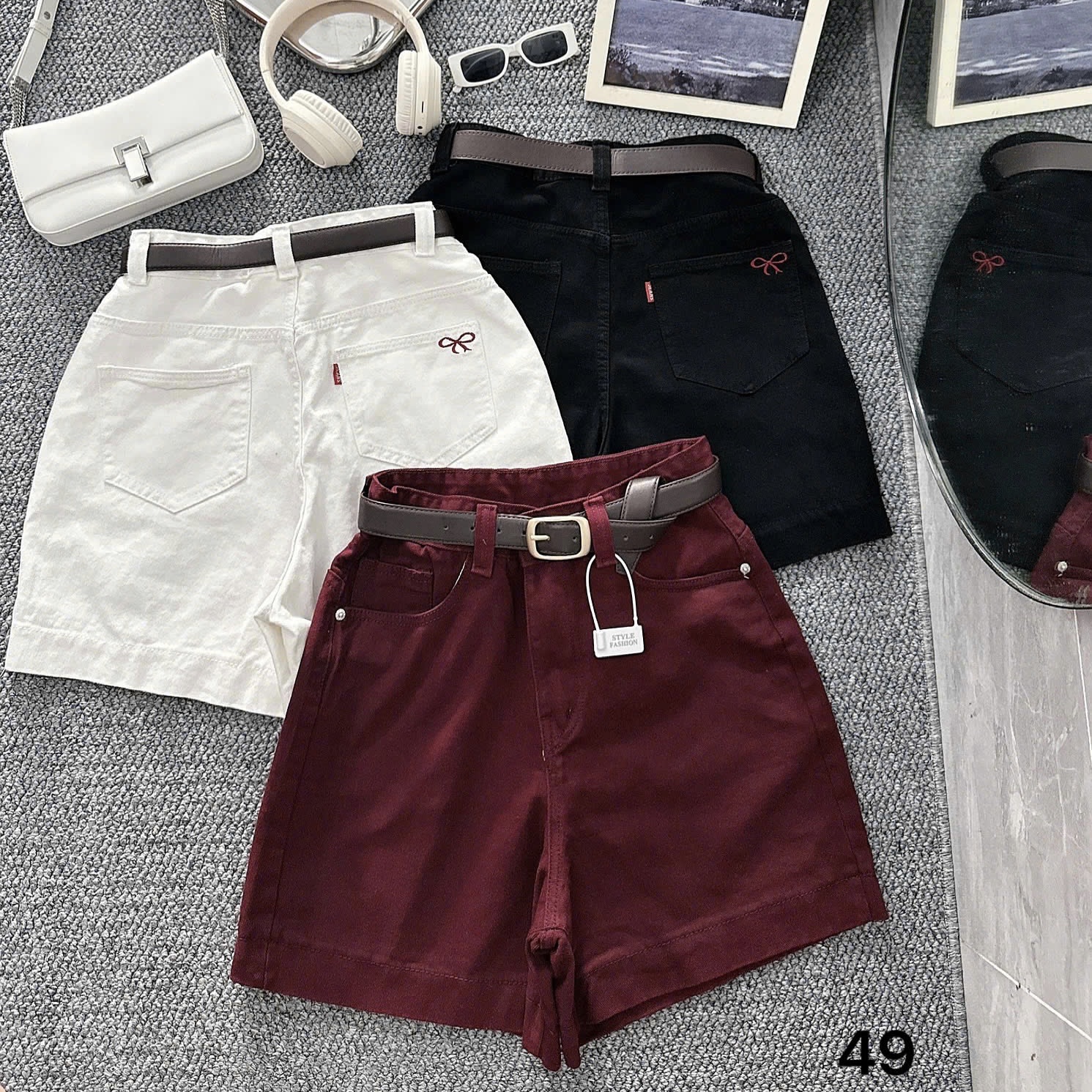 Quần short lửng thêu nơ kaki jean bigsize QSJ049 dành cho nàng béo mập từ 55-90kg_thumbnail_12