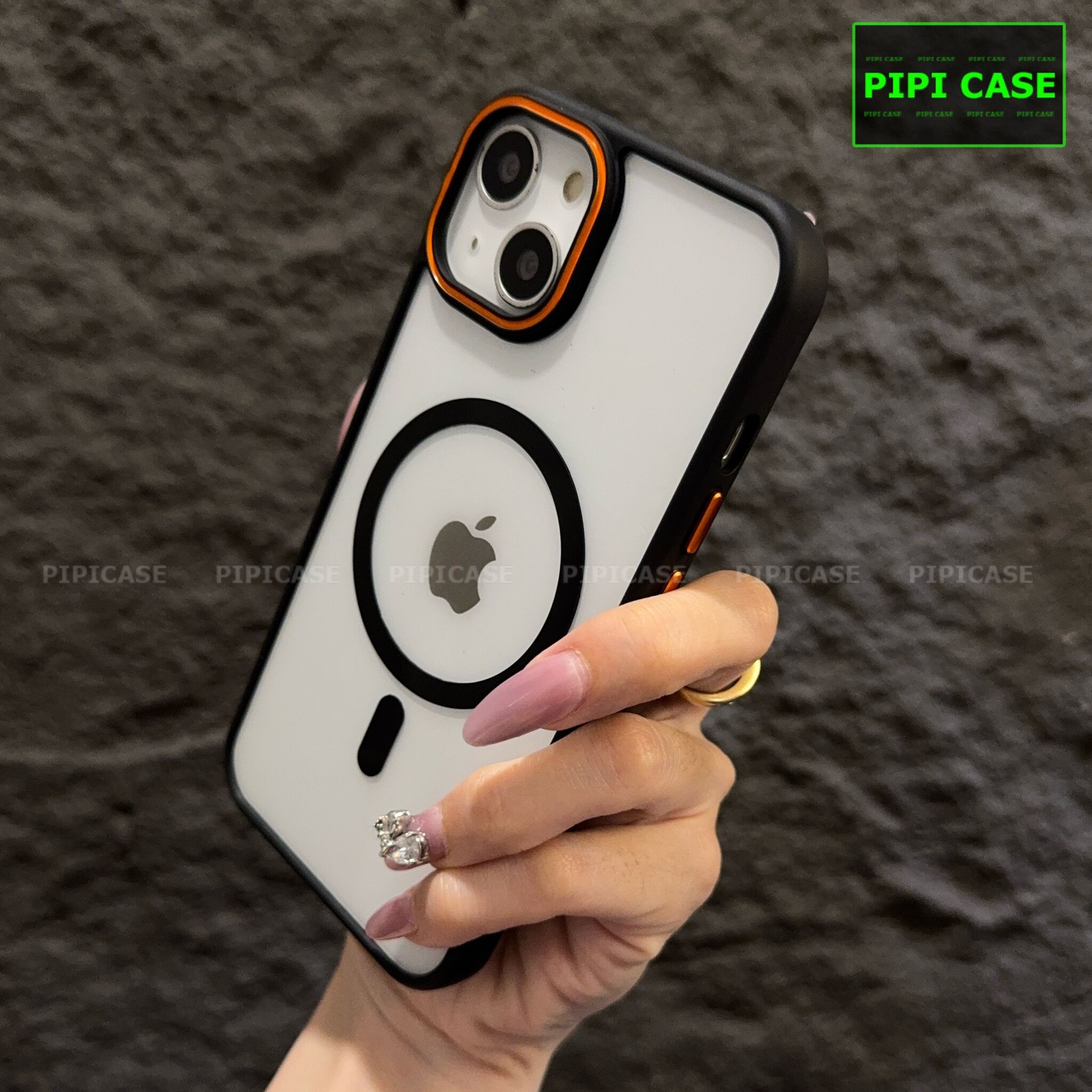Ốp Lưng iPhone 14 Plus - KM Color - Đen
