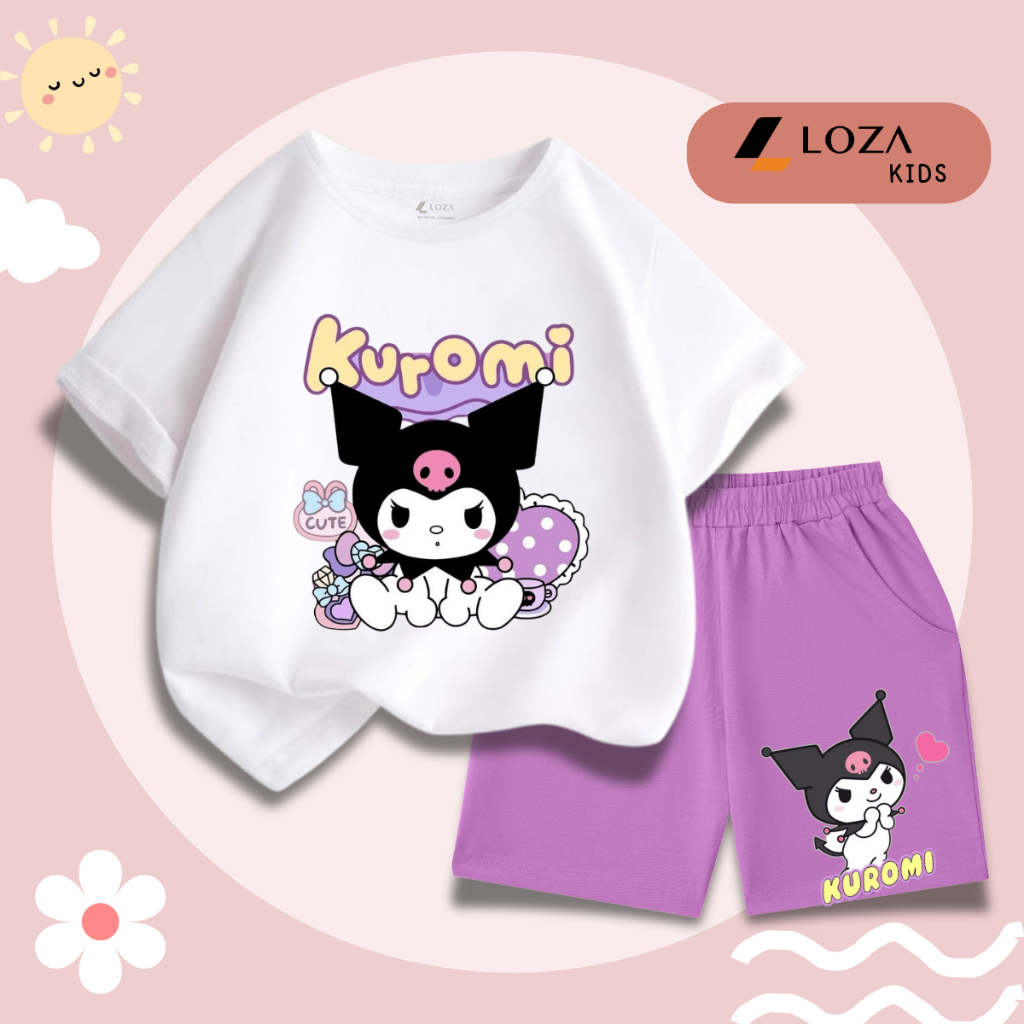 Bộ đồ bé gái in hình Kuromi -  Loza Kids SB308_thumbnail_4