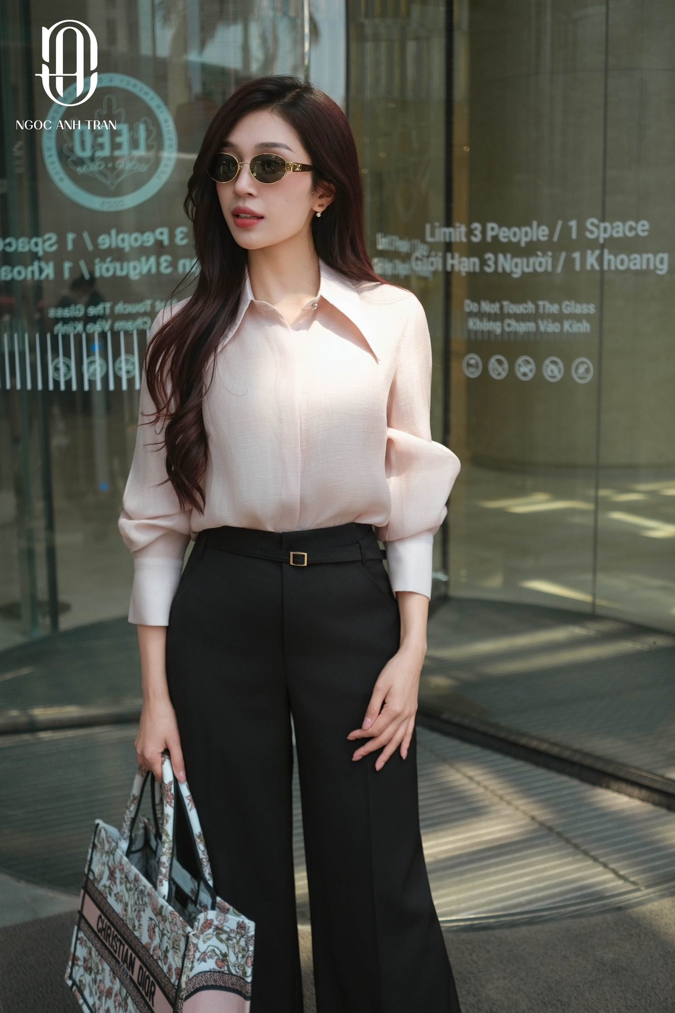 A169 - Áo sơ mi tơ hồng