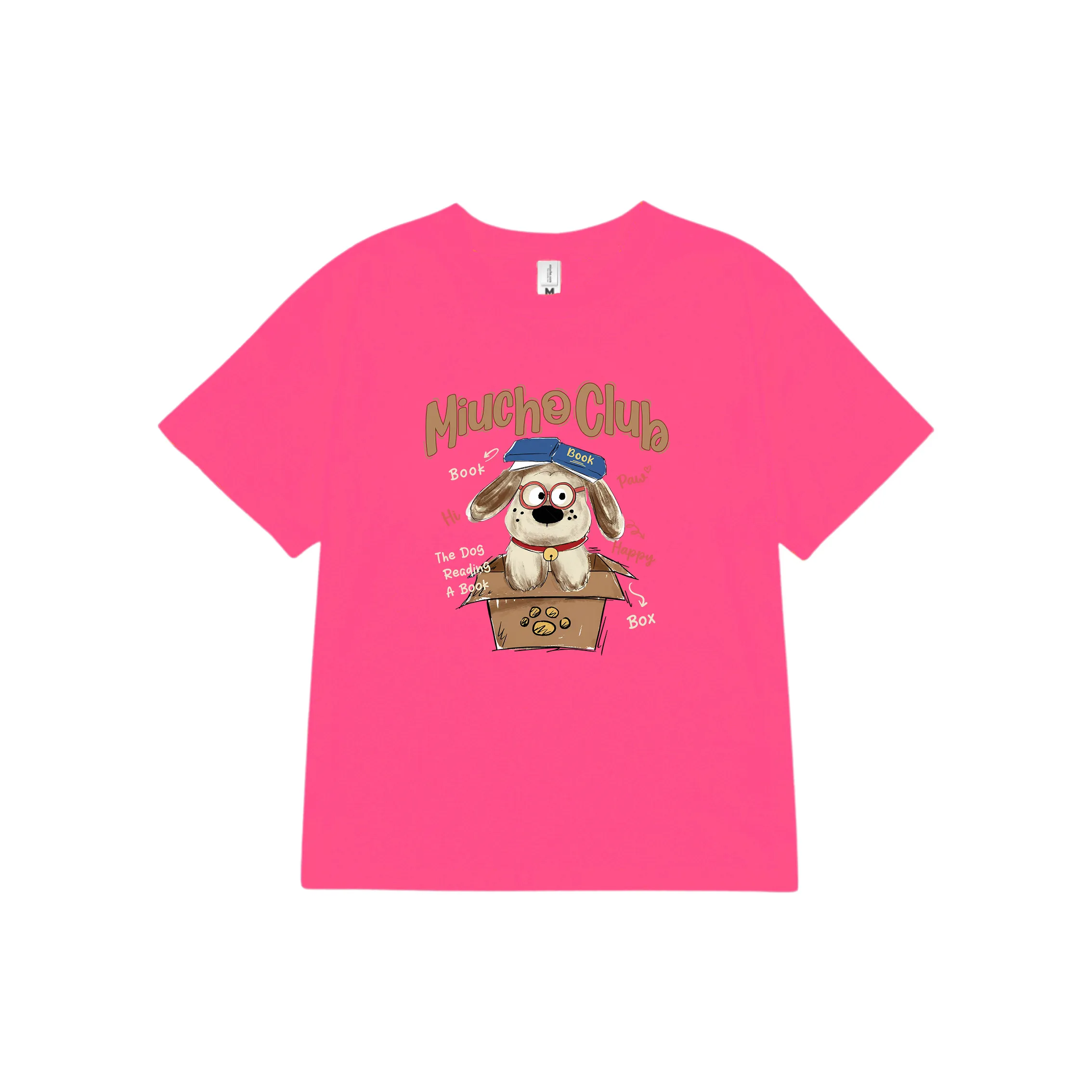 Áo baby tee nữ cute puppy nhiều màu 2619 Miucho vải cotton 2c thoáng mát co giãn in mix_thumbnail_13