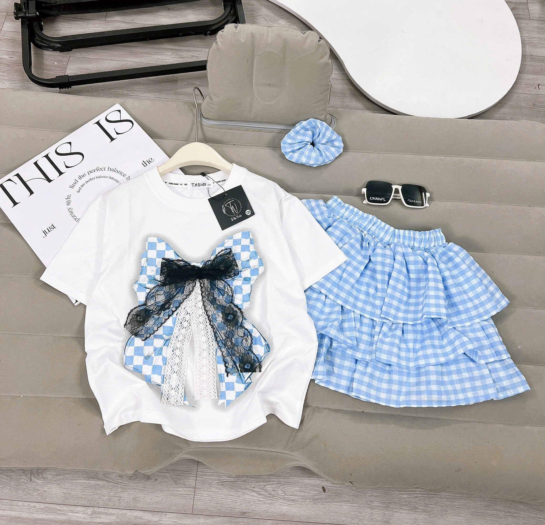 [Z29] Váy caro nơ nổi_thumbnail_1