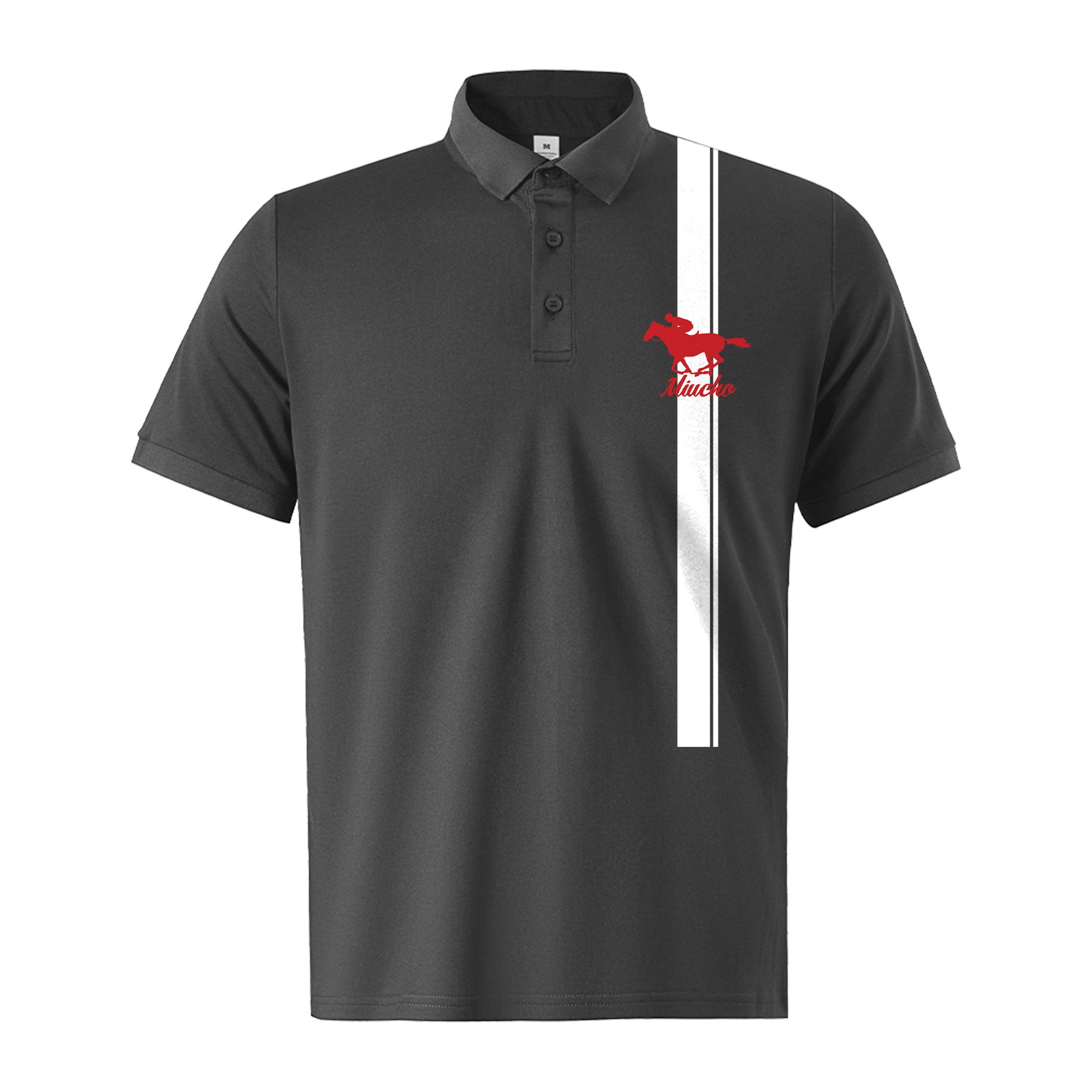 Áo polo nam phong cách vintage PLCSD2427 Miucho Iconic form vừa tay ngắn cổ trụ in artwork_thumbnail_9