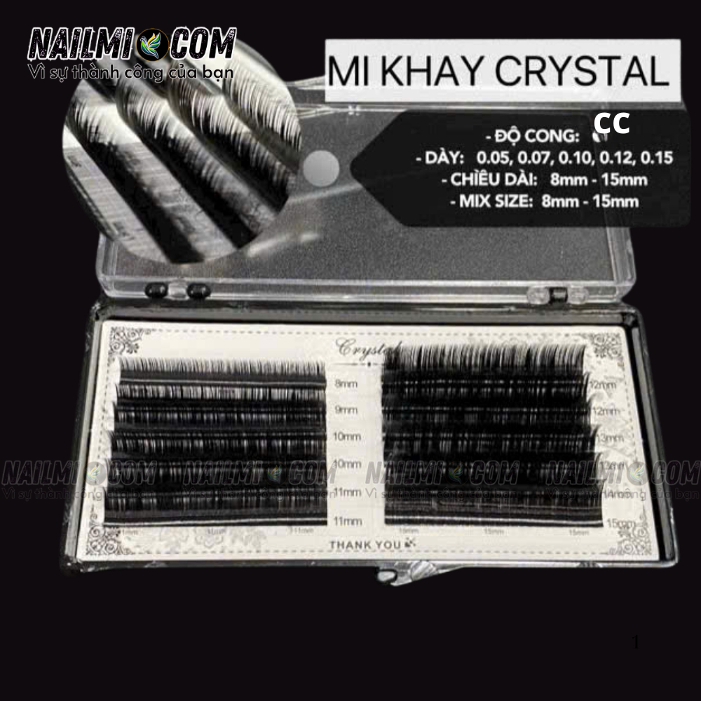 Lông Mi Lông Chồn - Độ dày 0.07 - Độ cong CC - Mix size 8-15mm