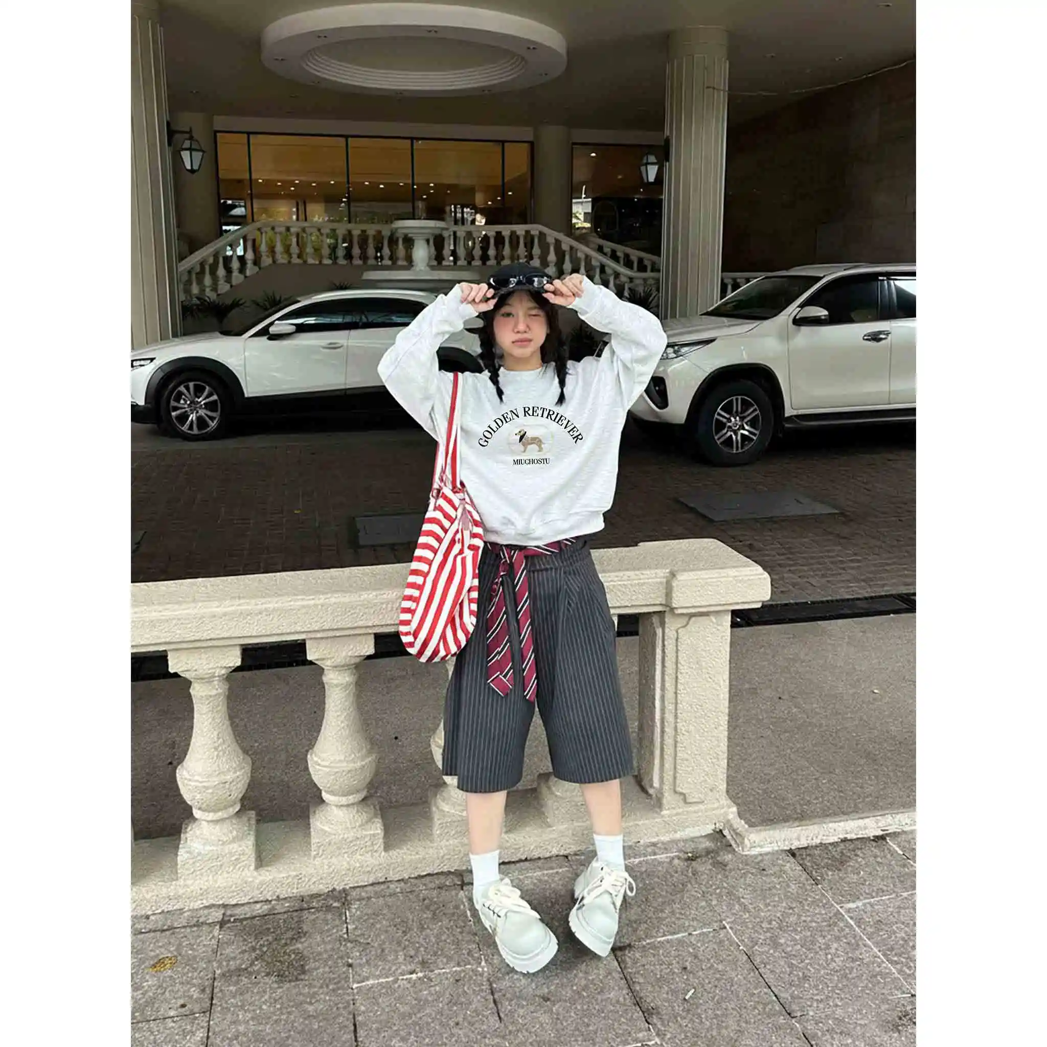 Áo Sweater form boxy Miucho Club nỉ 2 da thoáng mát thấm hút tốt basic dễ phối đồ in mix 2821_thumbnail_2