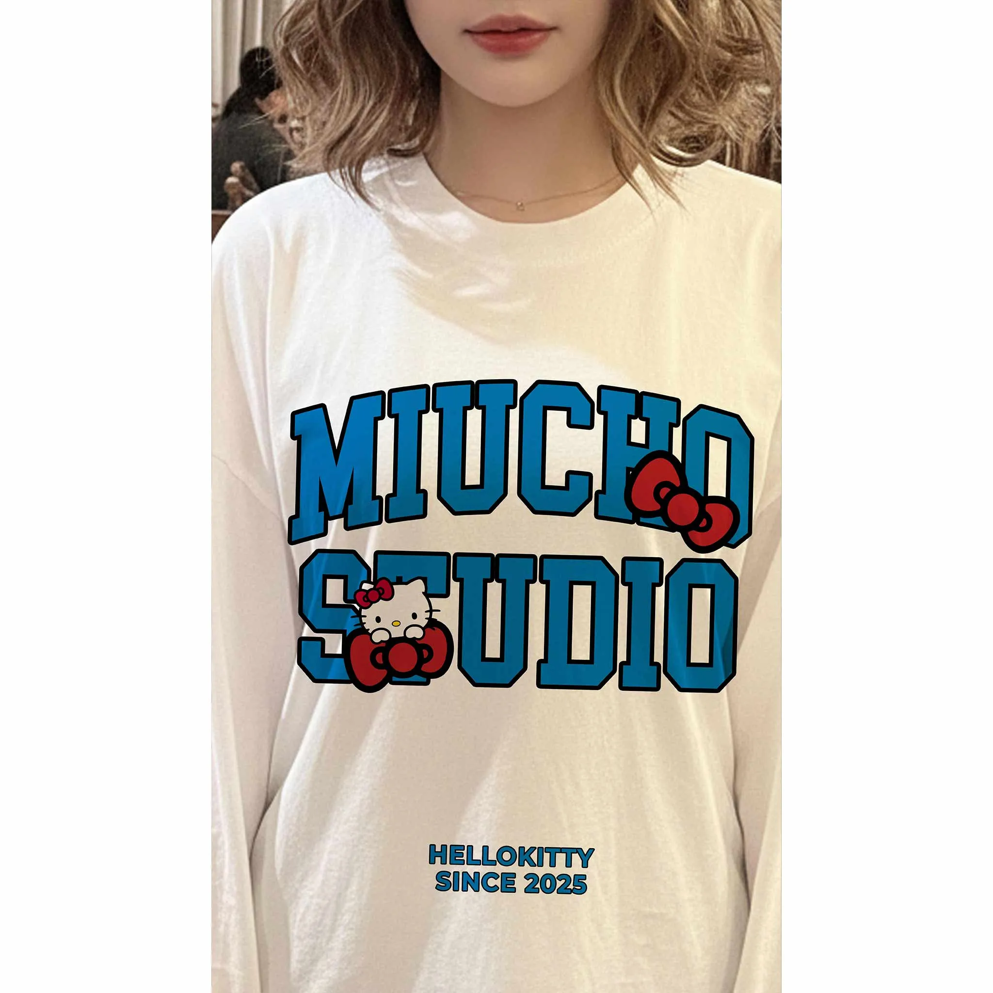 Áo thun boxy tay dài local brand Miucho Studio chất vải thấm hút tốt mát mẻ cả ngày Kitty 2804_thumbnail_8