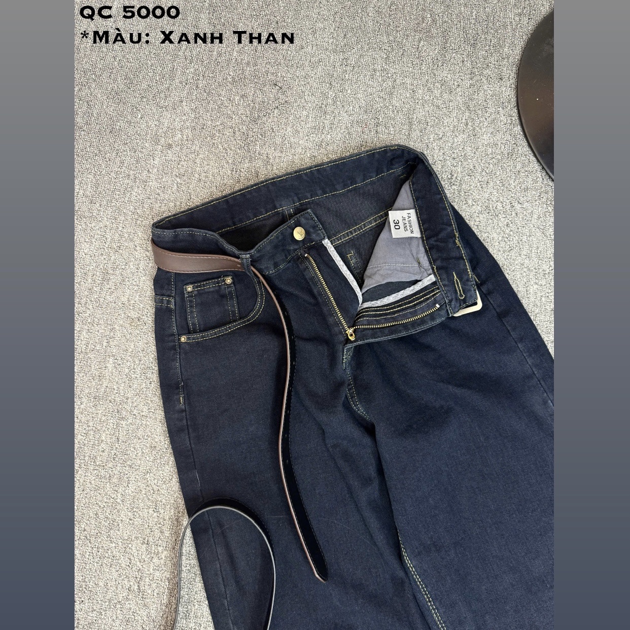 Quần jean ống suông lưng cao basic mới bigsize QJ5000 dành cho nàng béo mập từ 55-90kg_thumbnail_27