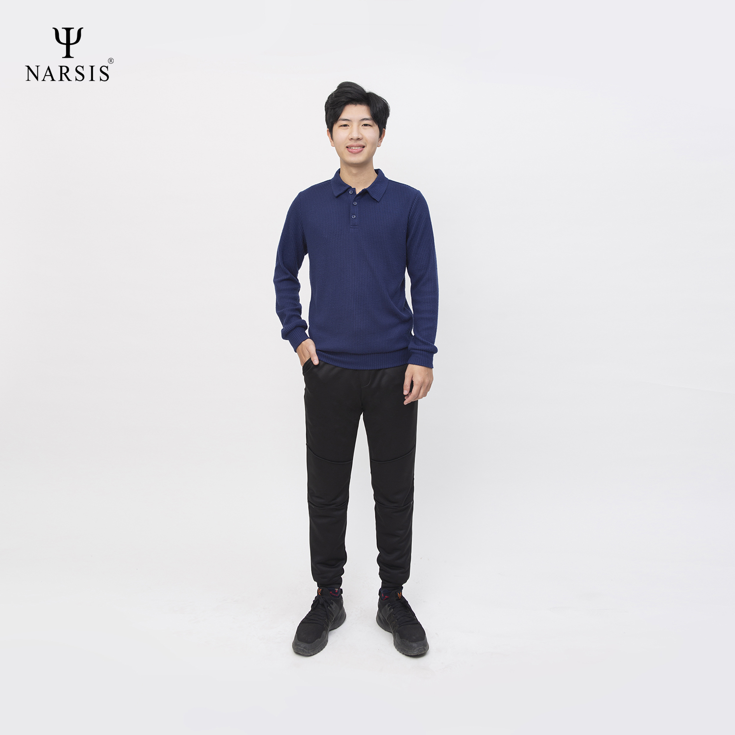 ÁO POLO CÓ CỔ NAM D0053 NARSIS VẢI LEN COTTON ẤM ÁP, THOÁNG MÁT, GIỮ ẤM TỐT, MỀM MẠI_thumbnail_0