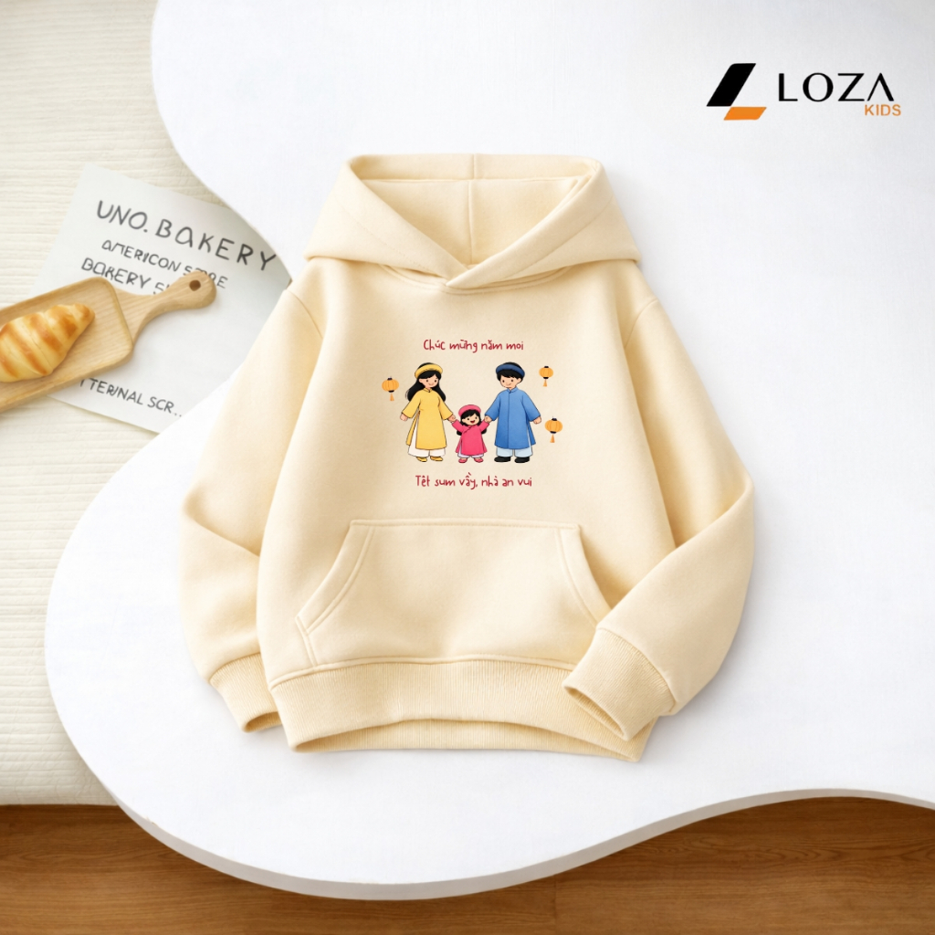 [BST Tết 2026] Áo nỉ hoodie cho bé in hình