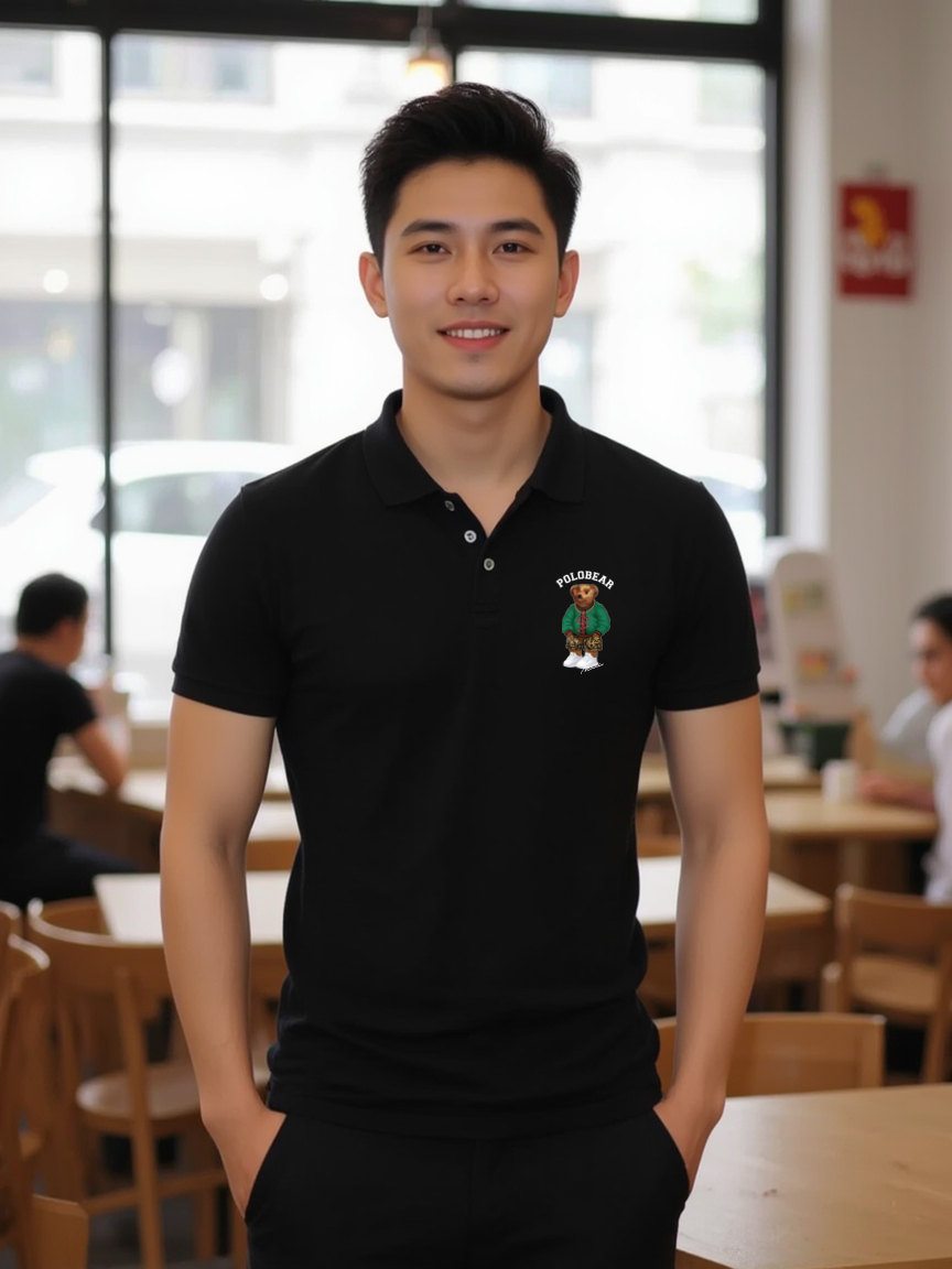 Áo polo nam form vừa 1917 Miucho Iconic vải cá sấu đứng form thoáng mát in mix_thumbnail_6