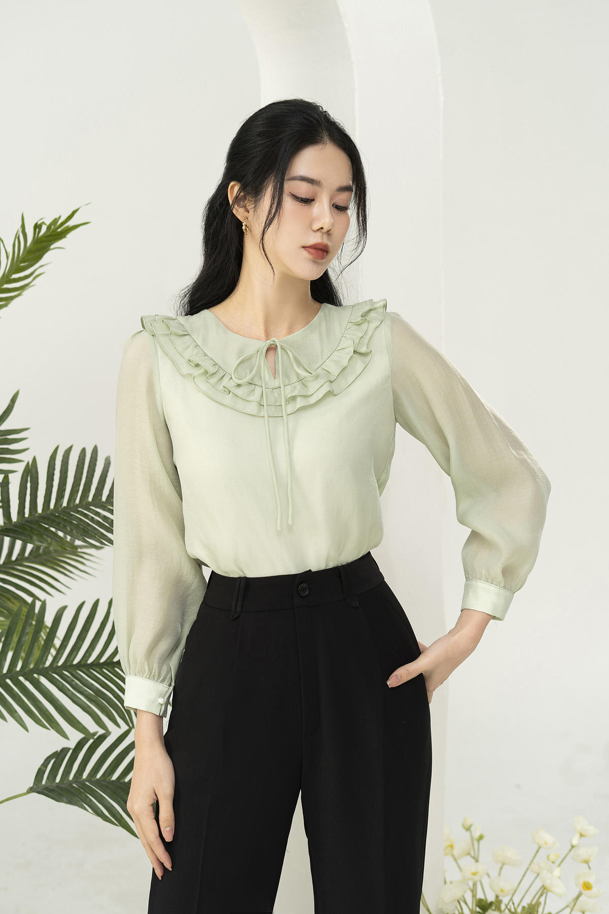 Quần baggy nữ cạp cao 1 ly Q2998_thumbnail_4