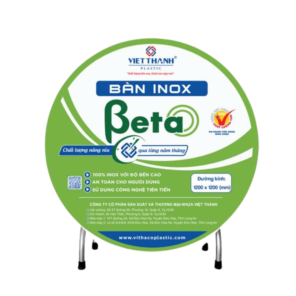 BÀN INOX TRÒN BETA - 4U