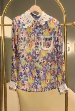 Sơ Mi Hoa Cổ Phối Ren Túi_thumbnail_1