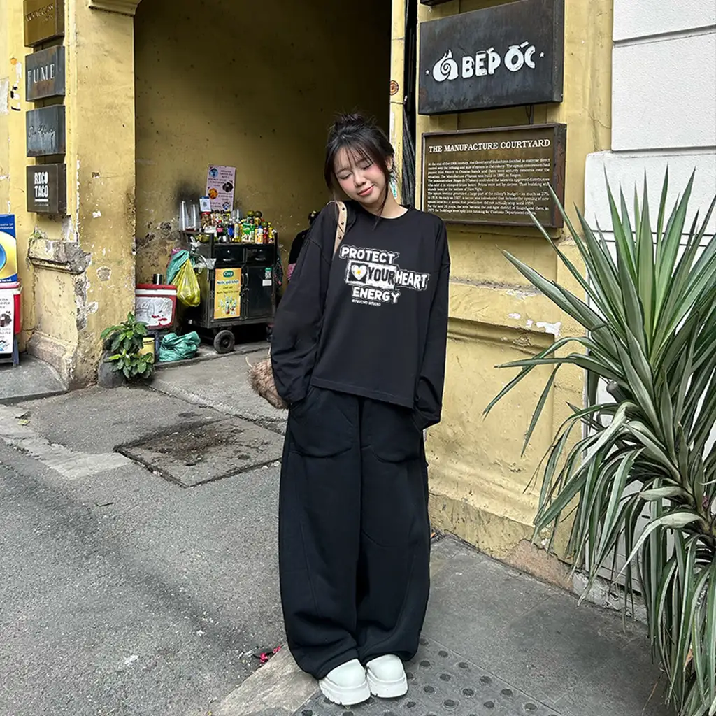 Áo thun boxy tay dài chữ cá tính Miucho 3149_thumbnail_4