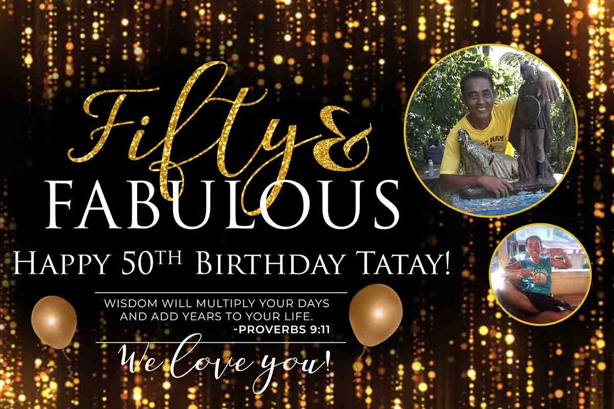 Adult Tatay Birthday Tarp