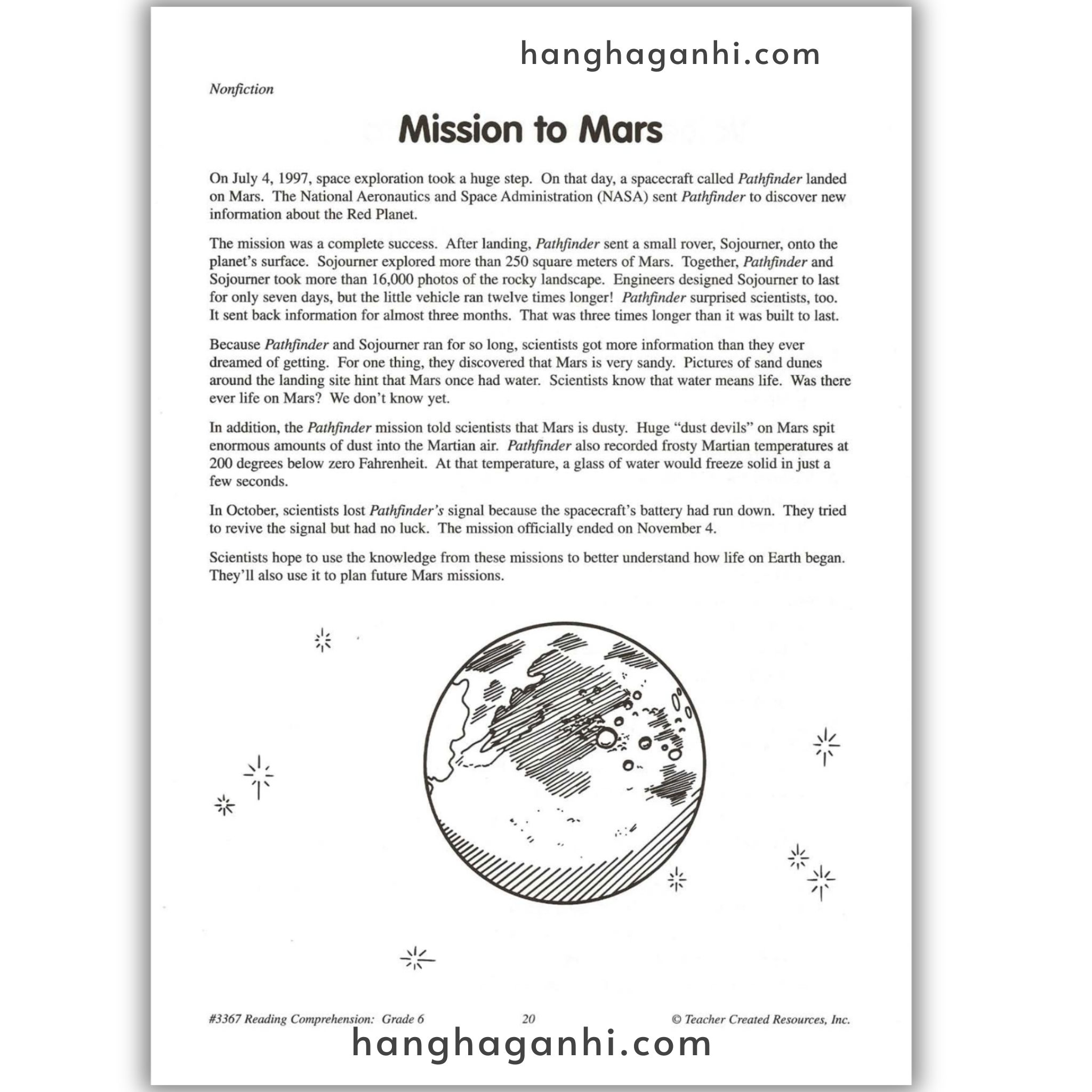 Reading Comprehension Grade 6 Teacher Created Resources, sách đọc hiểu lớp 6_thumbnail_6