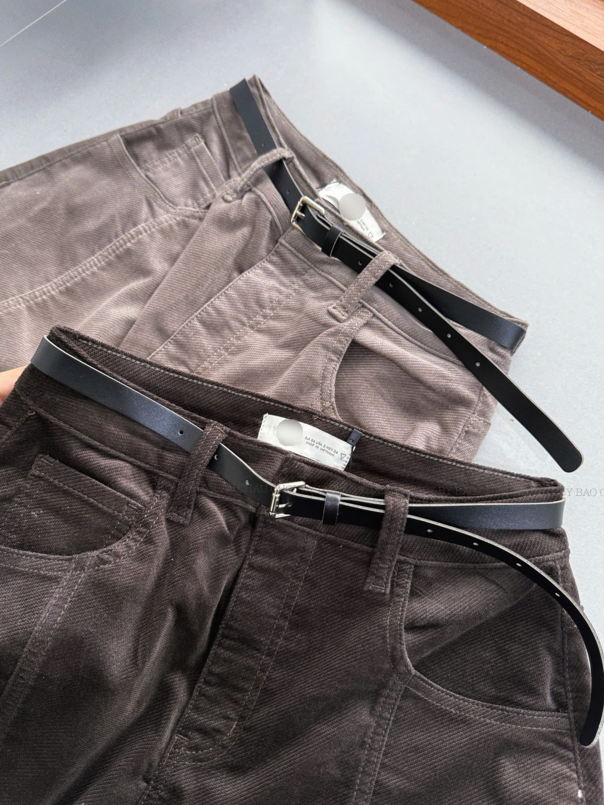 H3 QUẦN NHUNG 2 MÀU  (KÈM BELT)_thumbnail_2