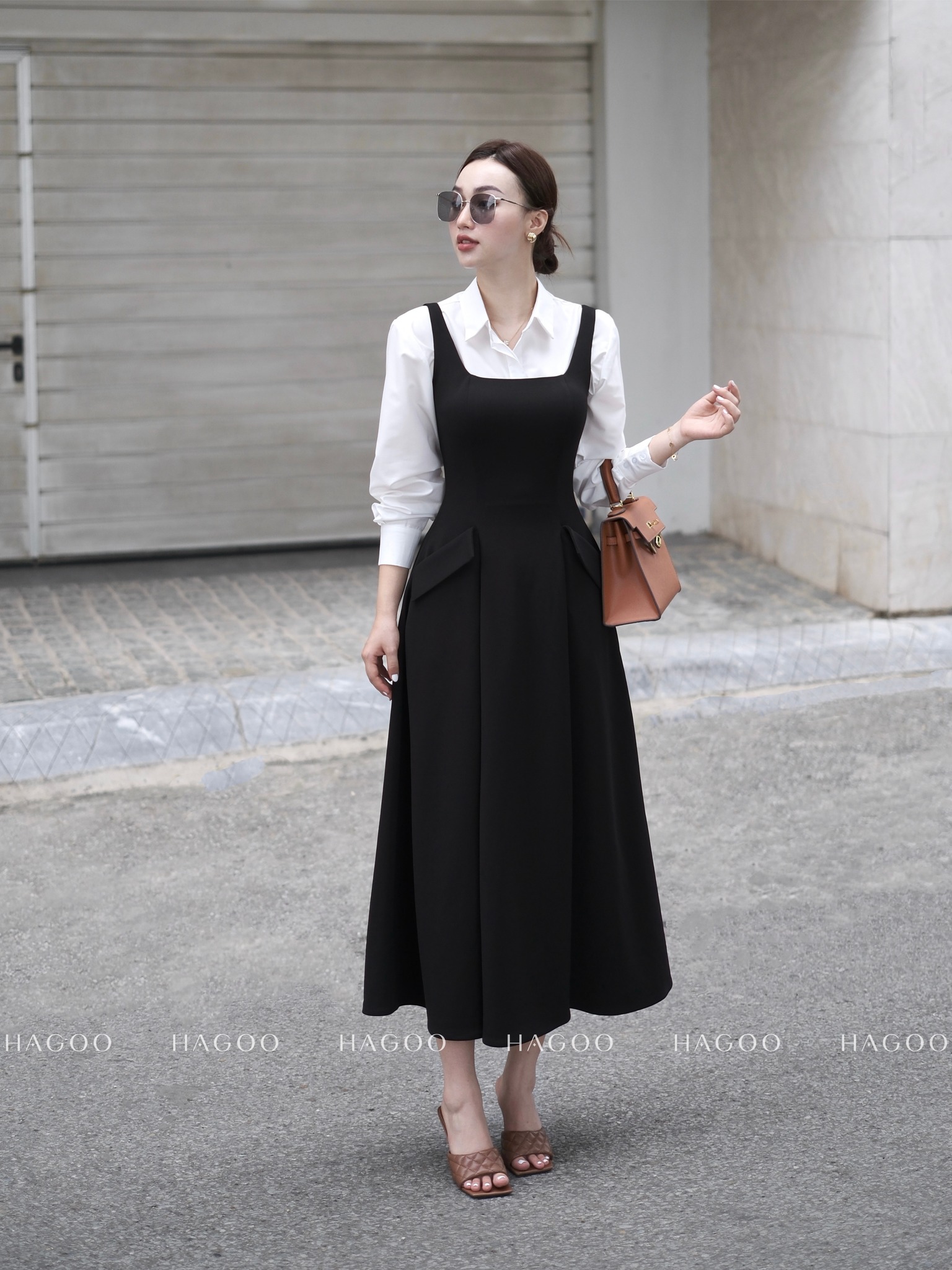 Váy xoè nắp túi co giãn HAGOO_thumbnail_5