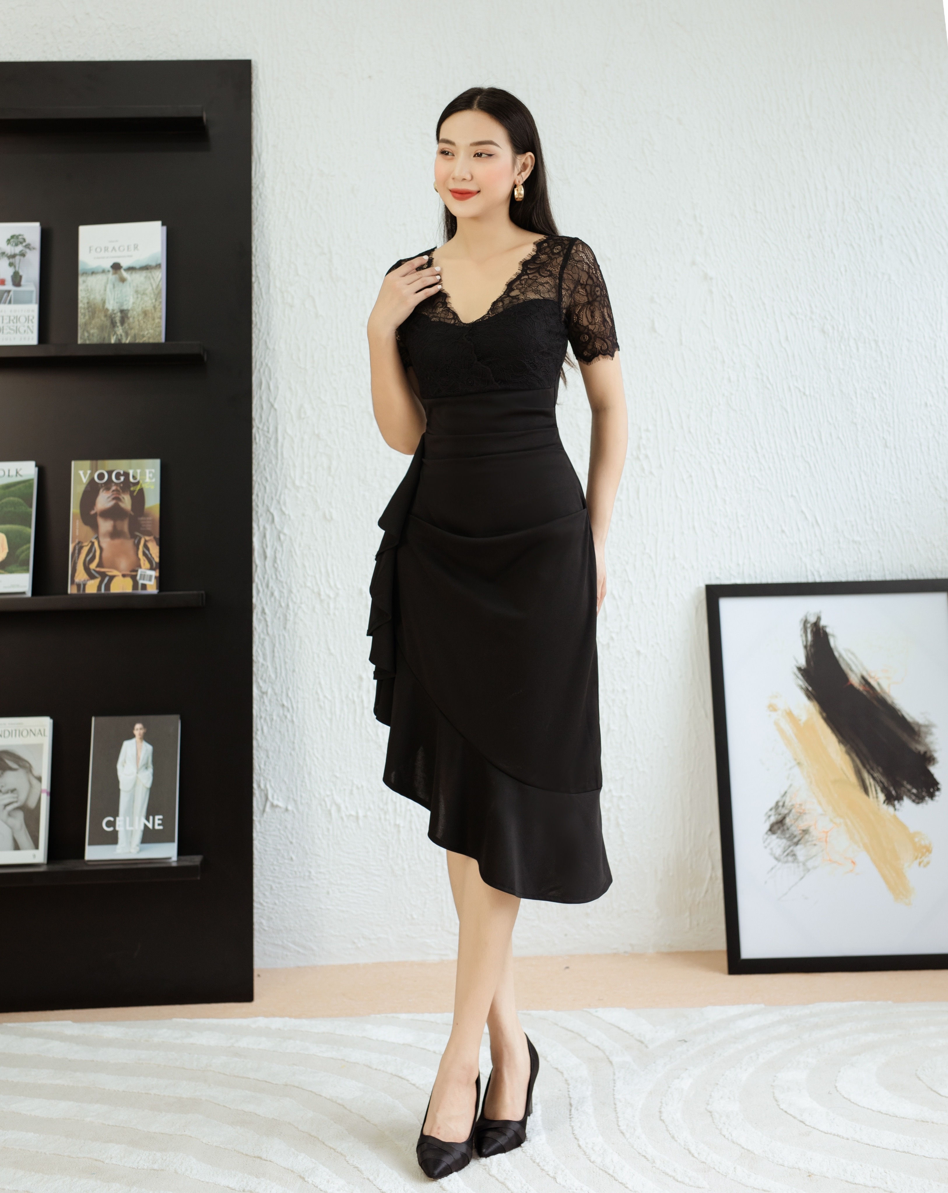 Đầm body đuôi cá phối ren_thumbnail_3