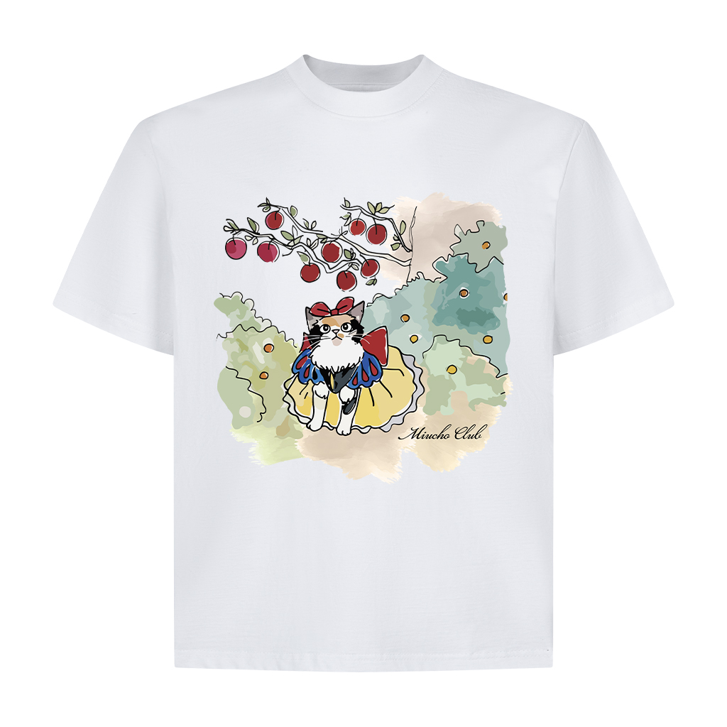 áo thun boxy mèo đễ thương 2096 Miucho local brand cổ tròn chất vải cotton 2c 250gsm in mix