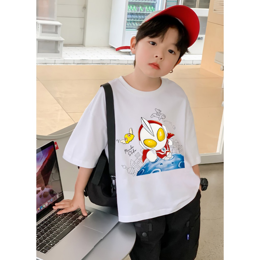 Áo thun cho bé gái form rộng AED1185 Miucho Kid tay ngắn cổ tròn in artwork_thumbnail_3