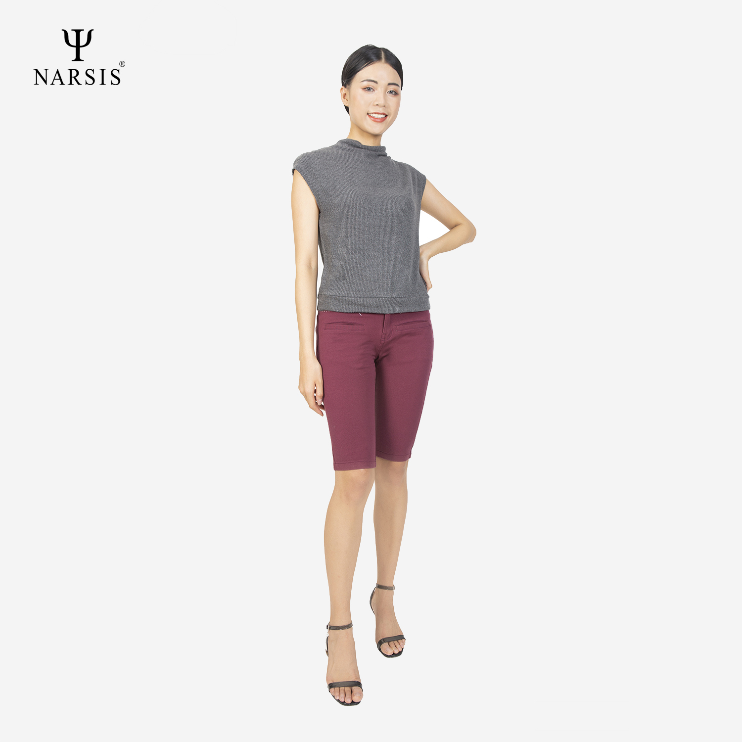 QUẦN LỬNG NỮ P6005 NARSIS VẢI KAKI BỀN, THOẢI MÁI, THỜI TRANG, PHONG CÁCH, THỜI TRANG, PHONG CÁCH_thumbnail_3