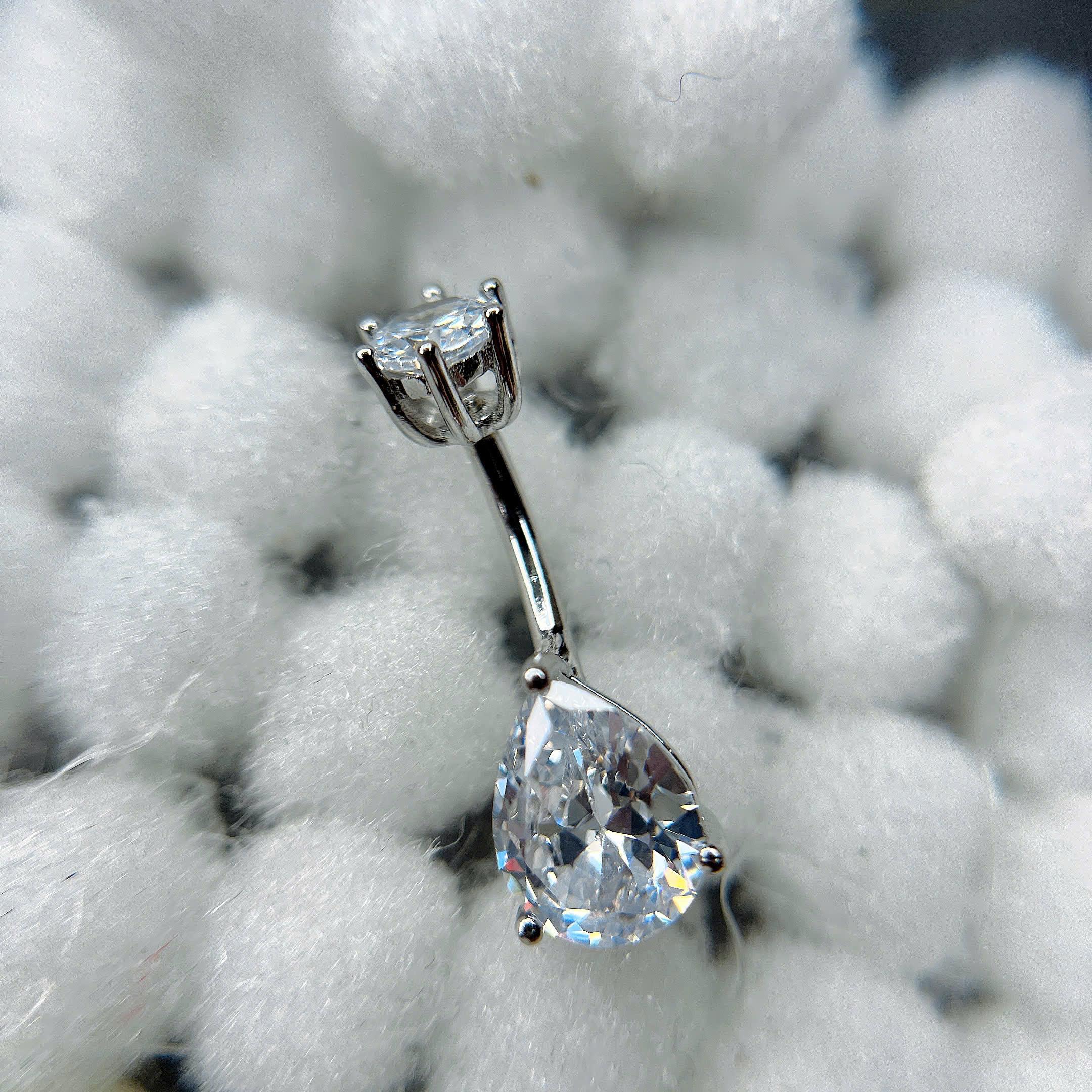 Rốn bạc giọt nước trơn xi kim