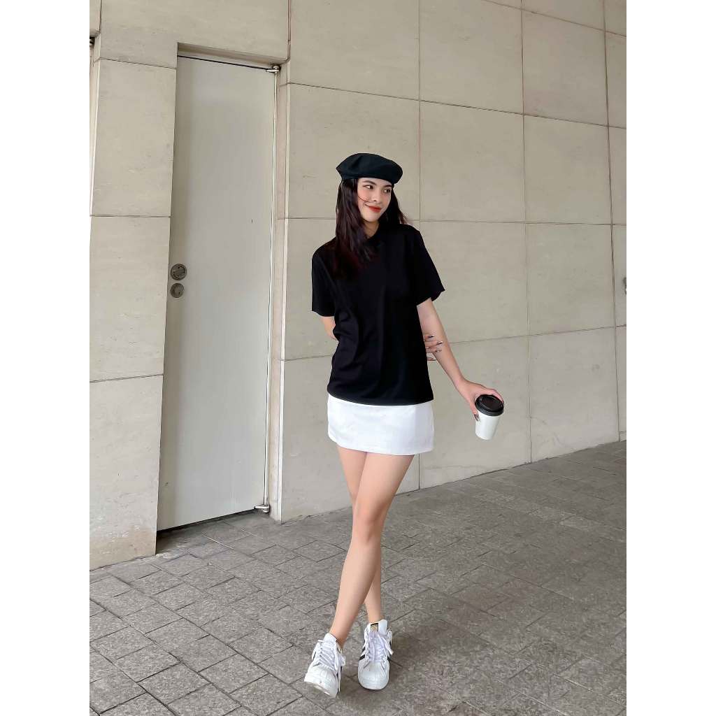 Áo thun trơn nữ form vừa regular ART01 Miucho Chic cotton cổ tròn basic dễ phối đồ_thumbnail_5