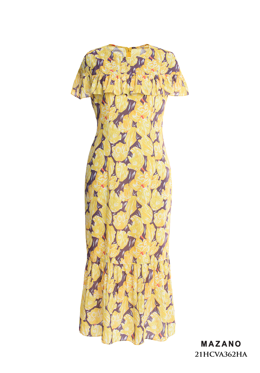 Đầm suông họa tiết hoa tuy-lip vàng bèo ngực_thumbnail_1