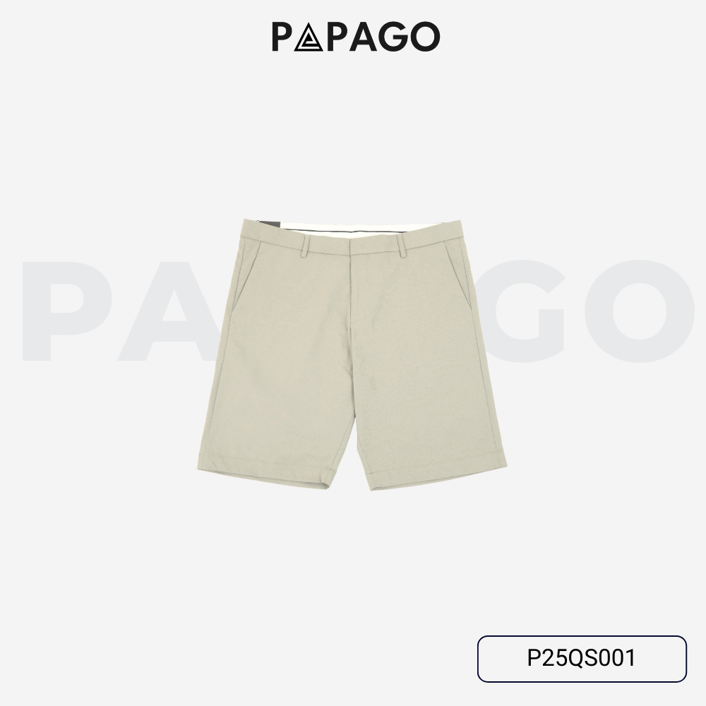 Quần short nam PAPAGO basic, quần ngố chất mềm đẹp cho bố - P25QS001_thumbnail_1
