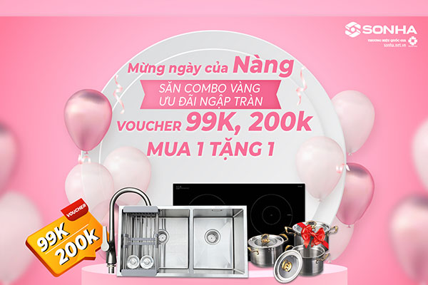 KHUYẾN MẠI 20 10: Săn COMBO VÀNG – Tặng BỘ NỒI INOX