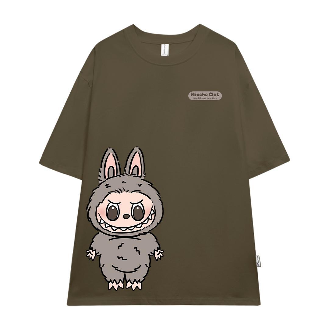 Áo thun labubu form rộng nhiều màu ATD1468 Miucho vải cotton cổ tròn in mix_thumbnail_19