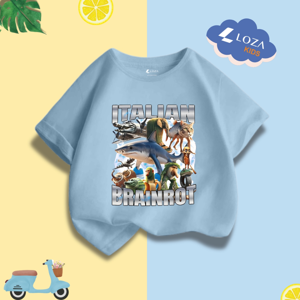 Áo bé Meme brainrot Tralalero Tralala tung tung tung sahur cho bé trai size từ 15-40kg Loza Kids - AT064_thumbnail_5