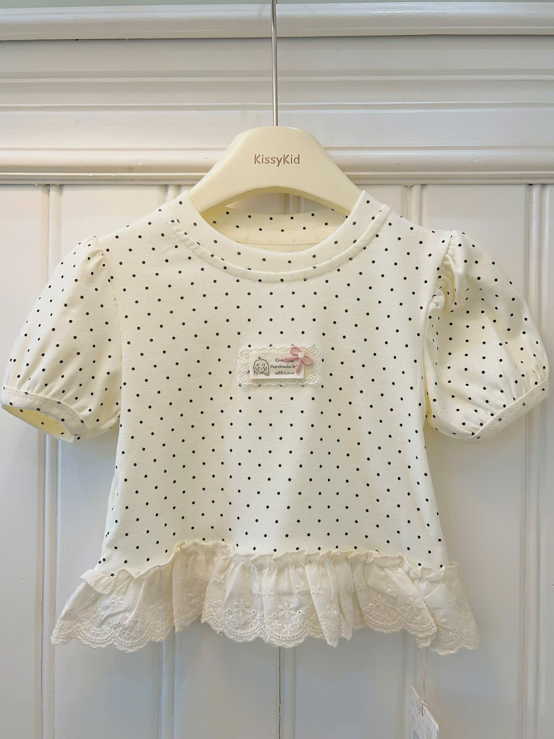 (C27) Áo thun cộc tay chấm bi viền bèo hãng TX_thumbnail_0