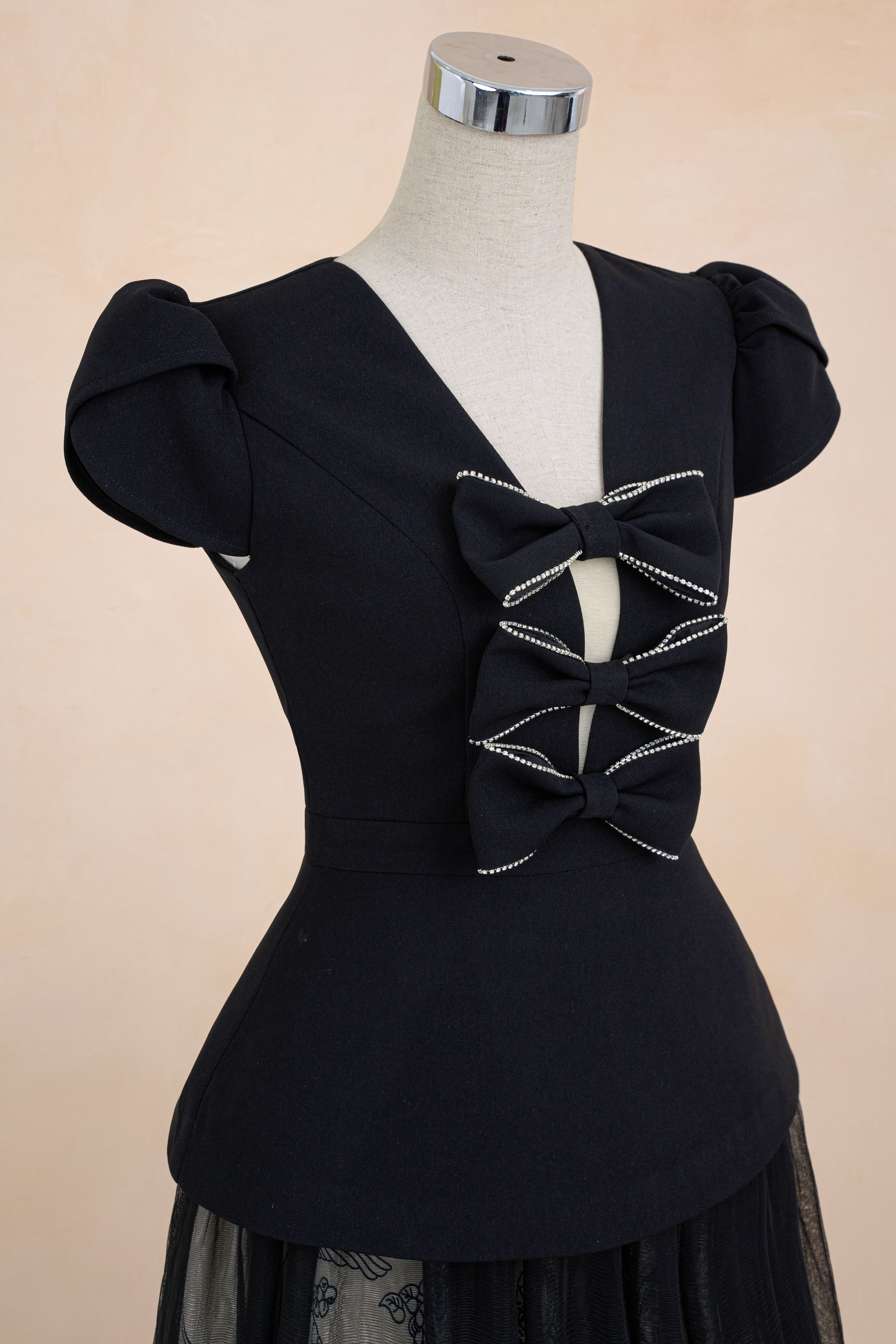 Áo PL Nơ Ngực Viền Đá_thumbnail_2