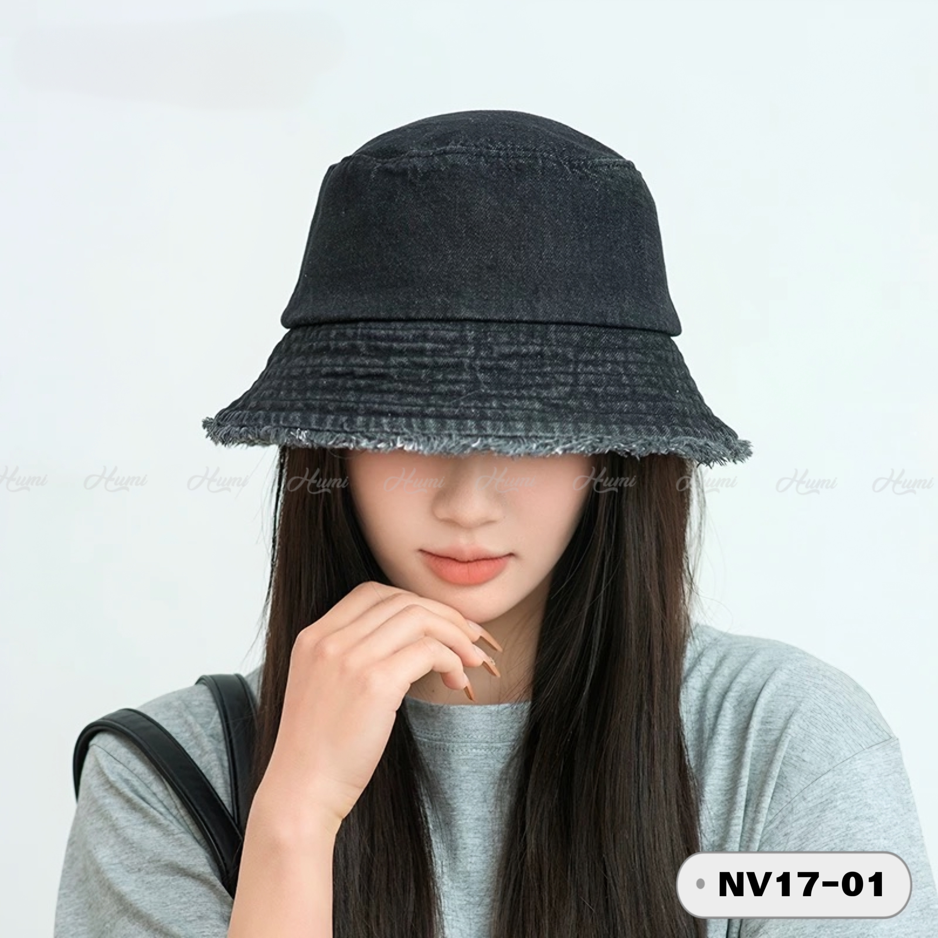 MŨ DENIM BUCKET (NV17-01 Đen)