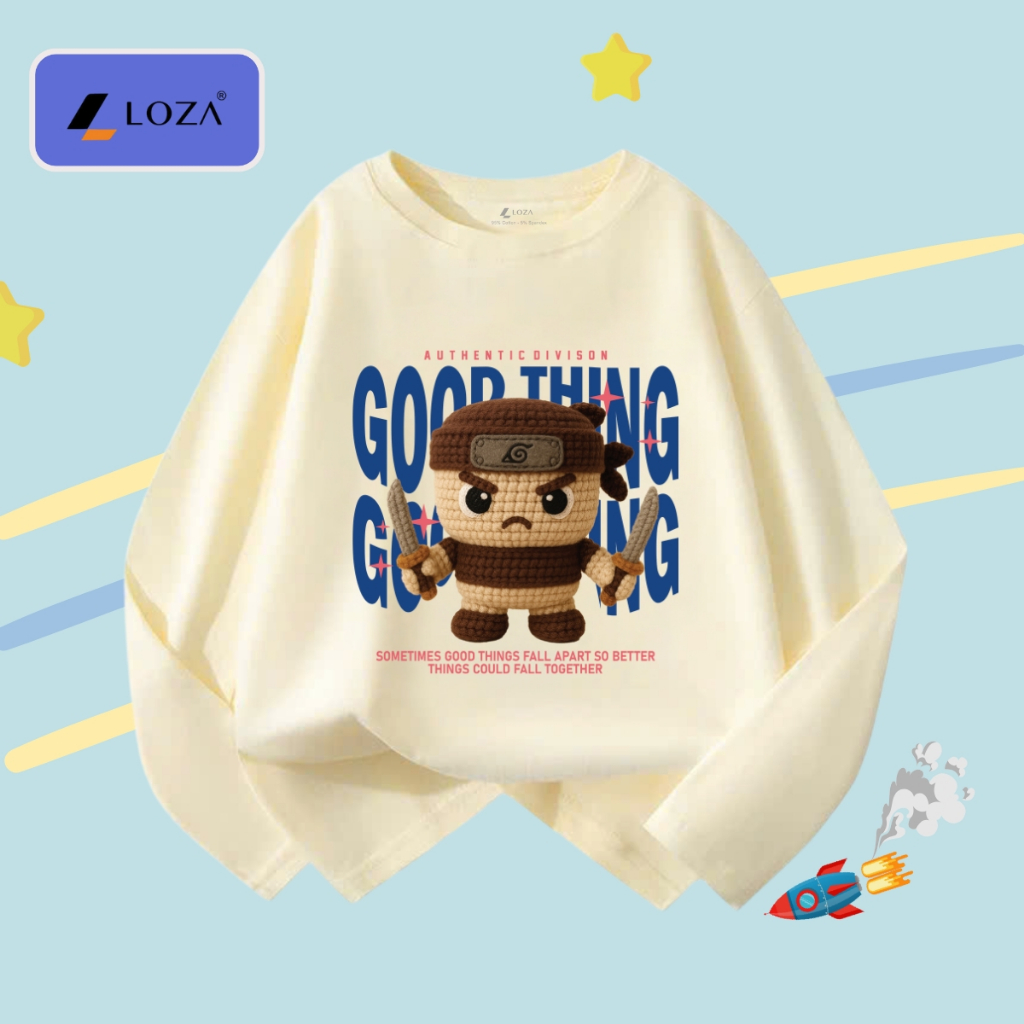 Áo thun dài tay bé trai in Brainrot Cappuccino,Tung Tung Sahur - Loza Kids  KT005_thumbnail_8