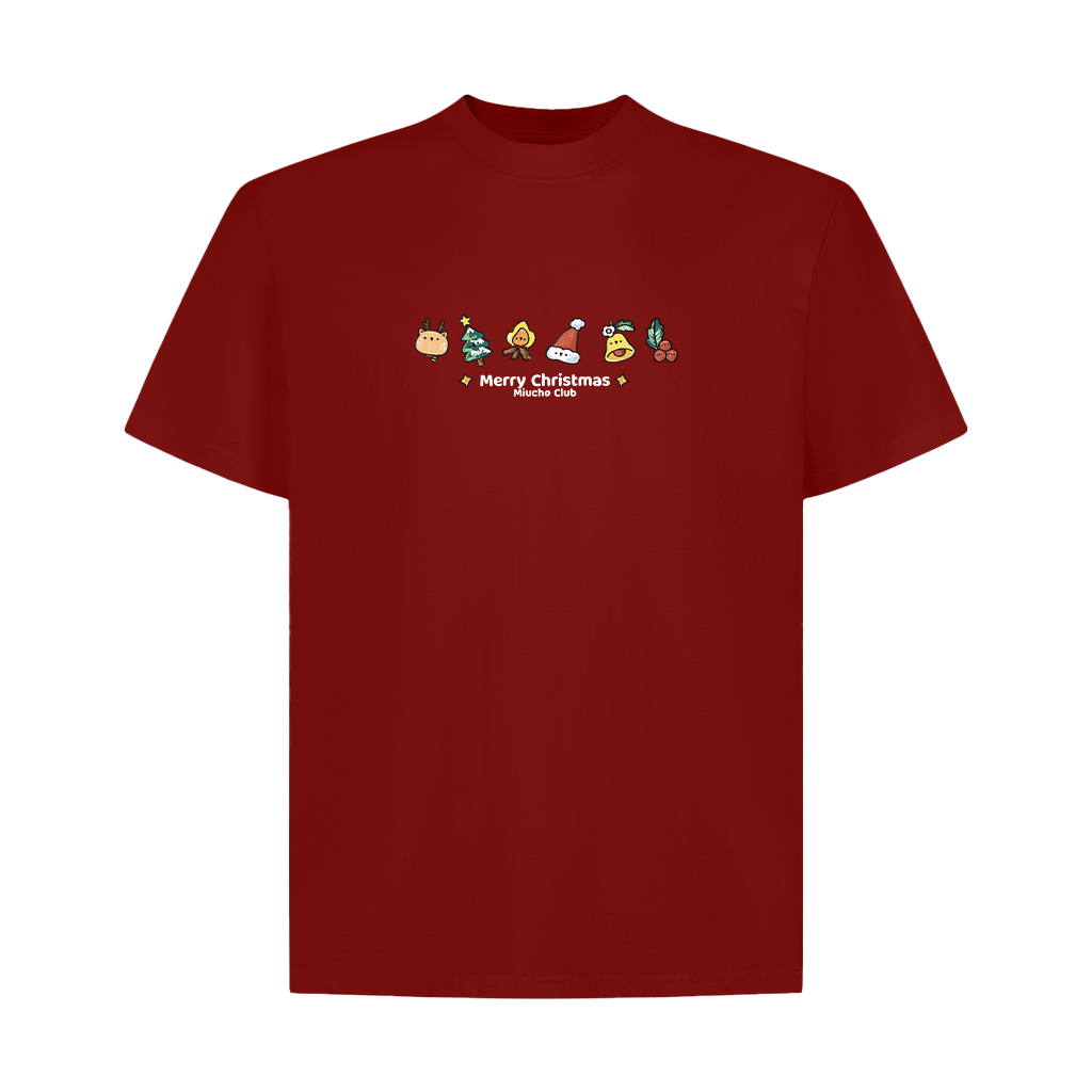 Áo thun giáng sinh noel local brand form rộng chất vải cotton 2c 250GSM 1717 Miucho in mix_thumbnail_4