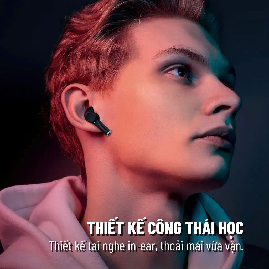 Tai nghe Bluetooth Đen Recci - REP-W55-BLACK