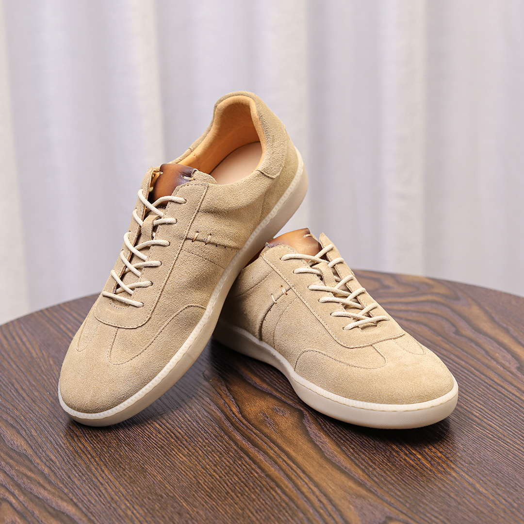 Giày Nam Retro Da Bò Lớp Đầu Tiên – Da Lộn Nubuck Mờ – Cổ Thấp Thời Trang, Nhẹ Sang Trọng – Giày Casual Forrest Gump 2025_thumbnail_13