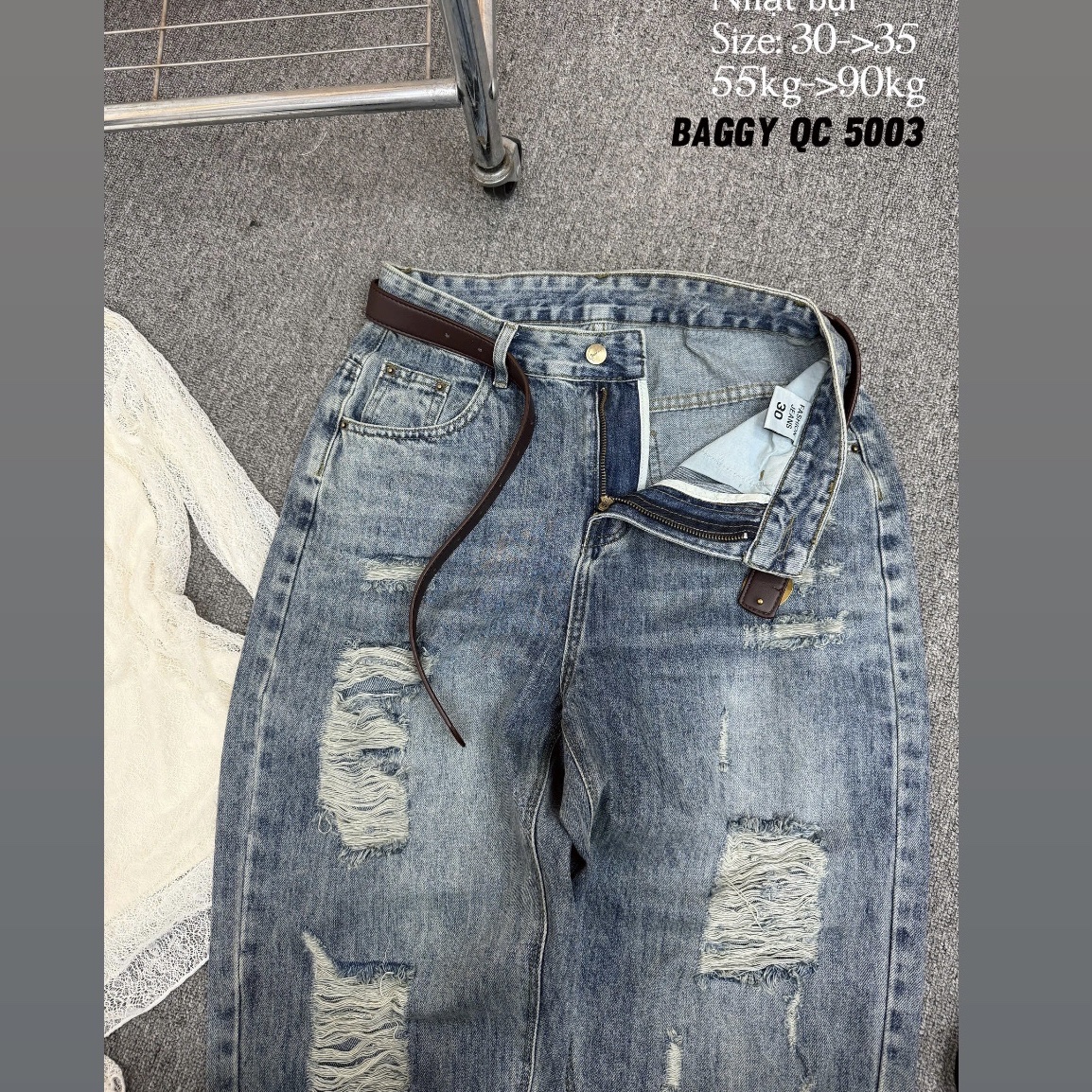 Quần baggy jean rách nhiều bigsize QJ5003 dành cho nàng béo mập từ 55-90kg_thumbnail_21