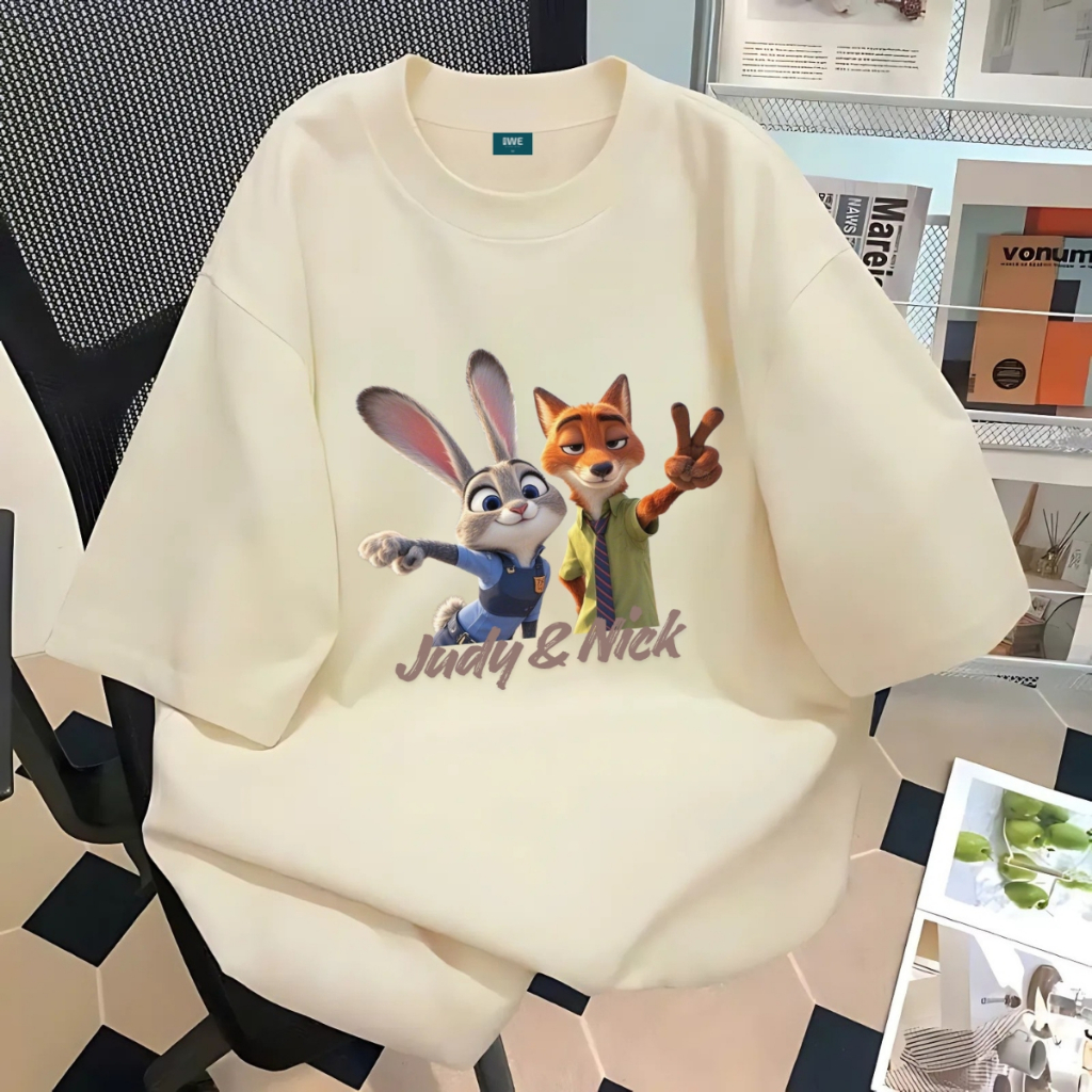 Áo thun unisex nam nữ hình Thỏ và Cáo Judy&Nick Zootopia local brand We Tee - T046