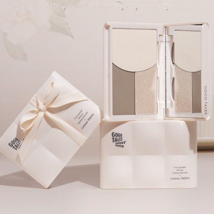 [GOGO TALES] Bảng phấn tạo khối 3 ô Gogotales trắng (GT753)