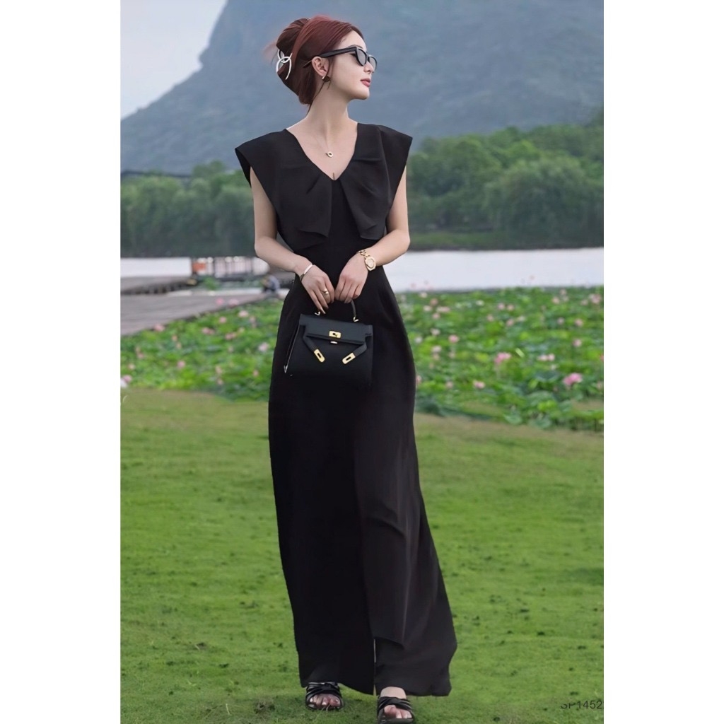 Jumpsuit dài ống rộng họa tiết phối màu sang trọng_thumbnail_10