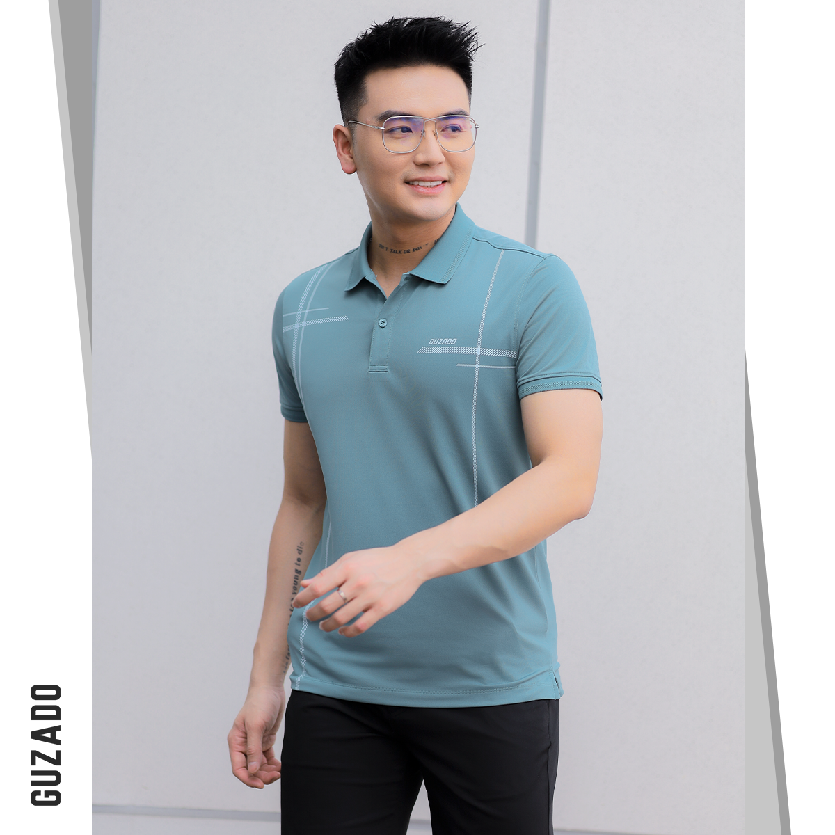 Áo Polo Nam GUZADO Sọc Thể Thao Nam Tính Sang Trọng GPS209_thumbnail_5