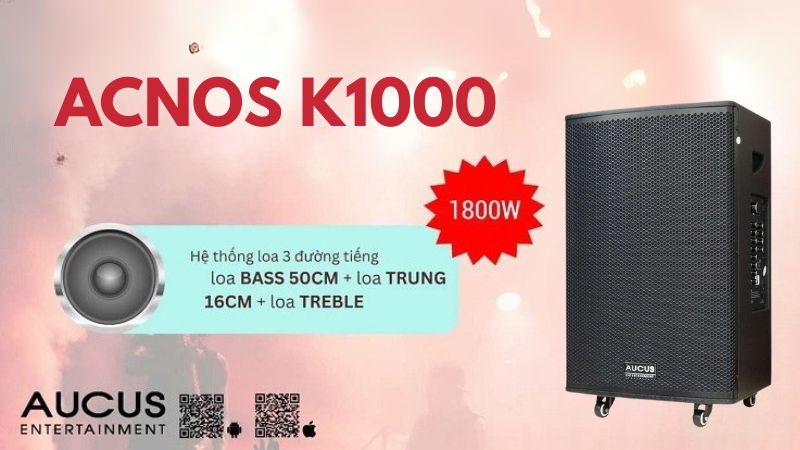 loa kéo acnos ak1000 hiệu suất âm thanh vượt trội