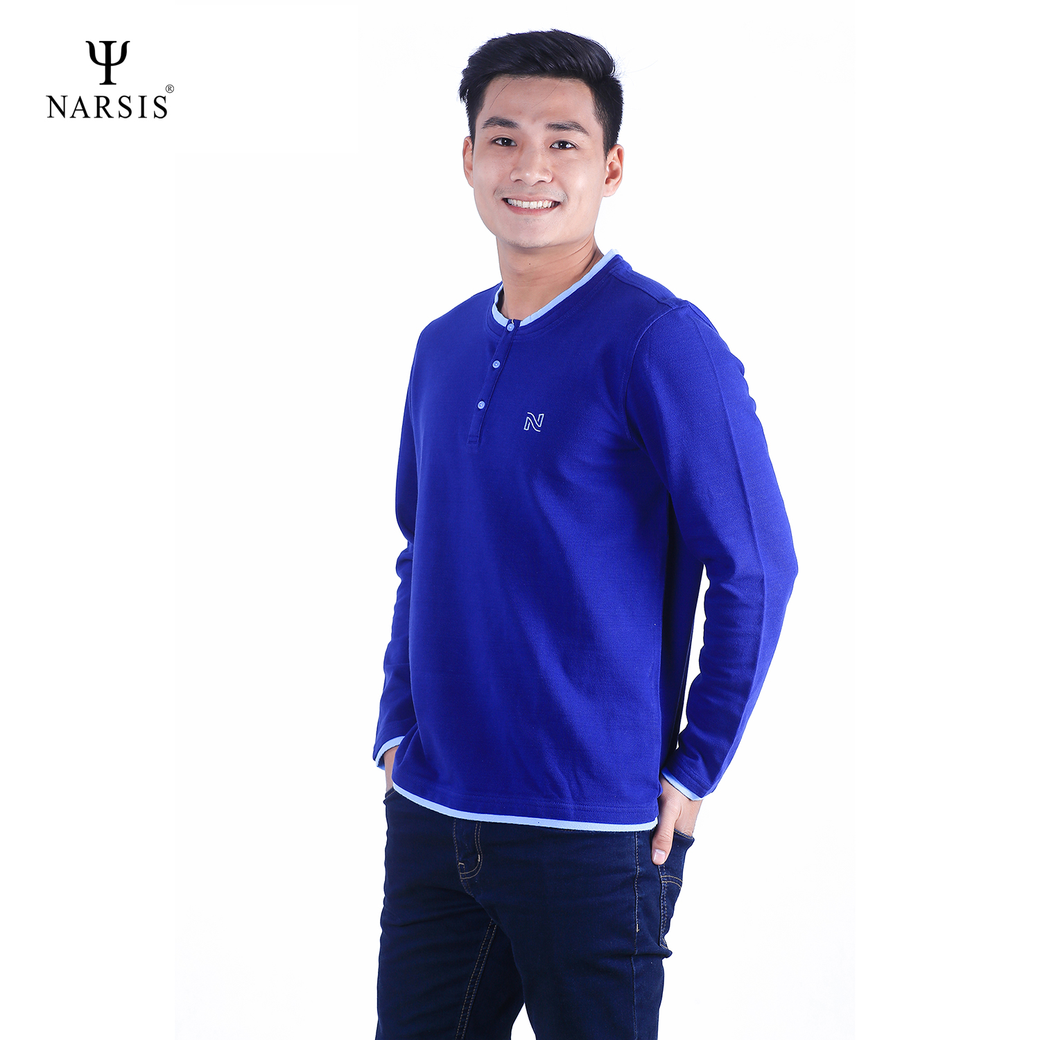 ÁO NAM THU ĐÔNG D7068 NARSIS CHẤT LIỆU THOÁNG MÁT, DỄ CHỊU, THOẢI MÁI CẢ NGÀY, DỄ VẬN ĐỘNG