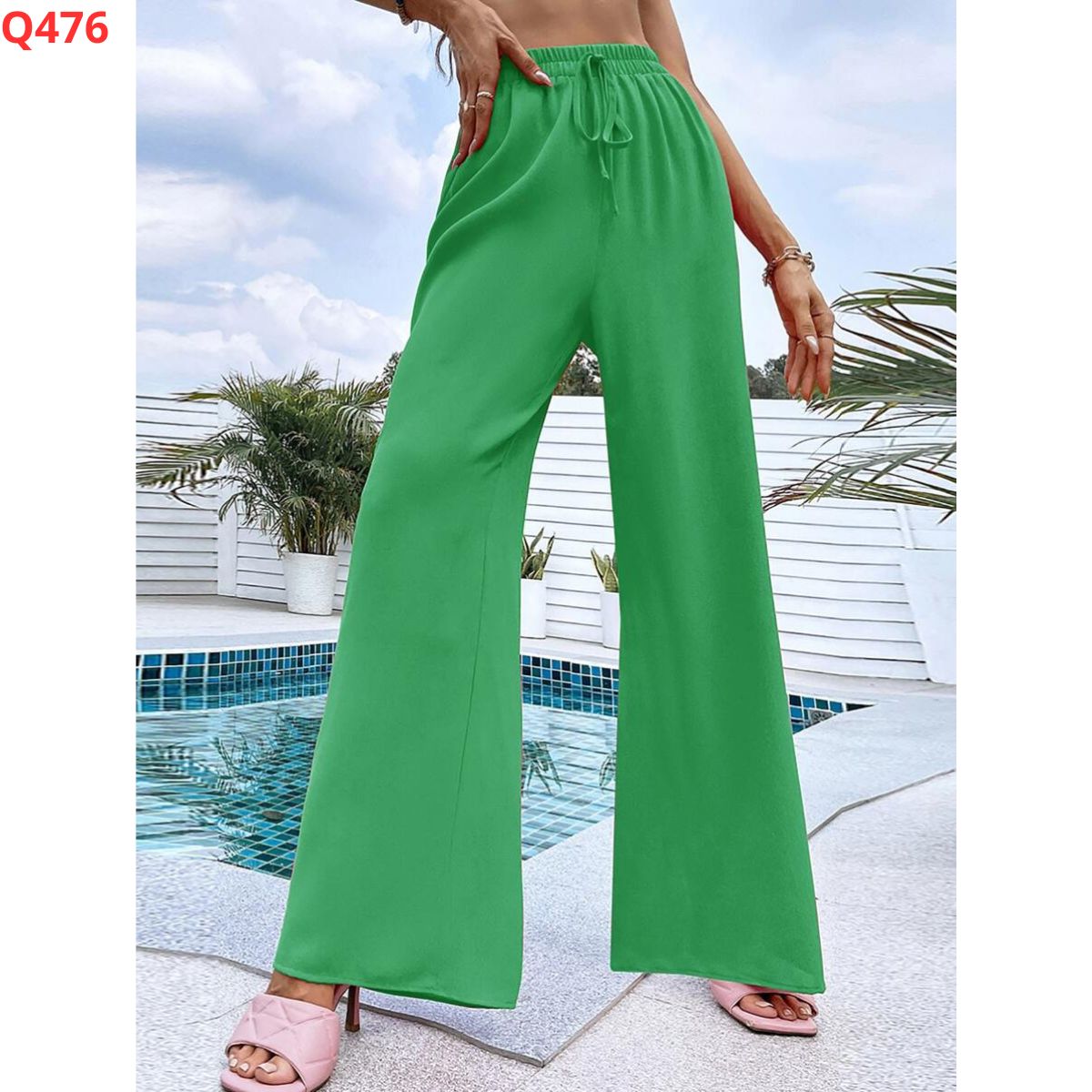 Q476 Quần lụa suông